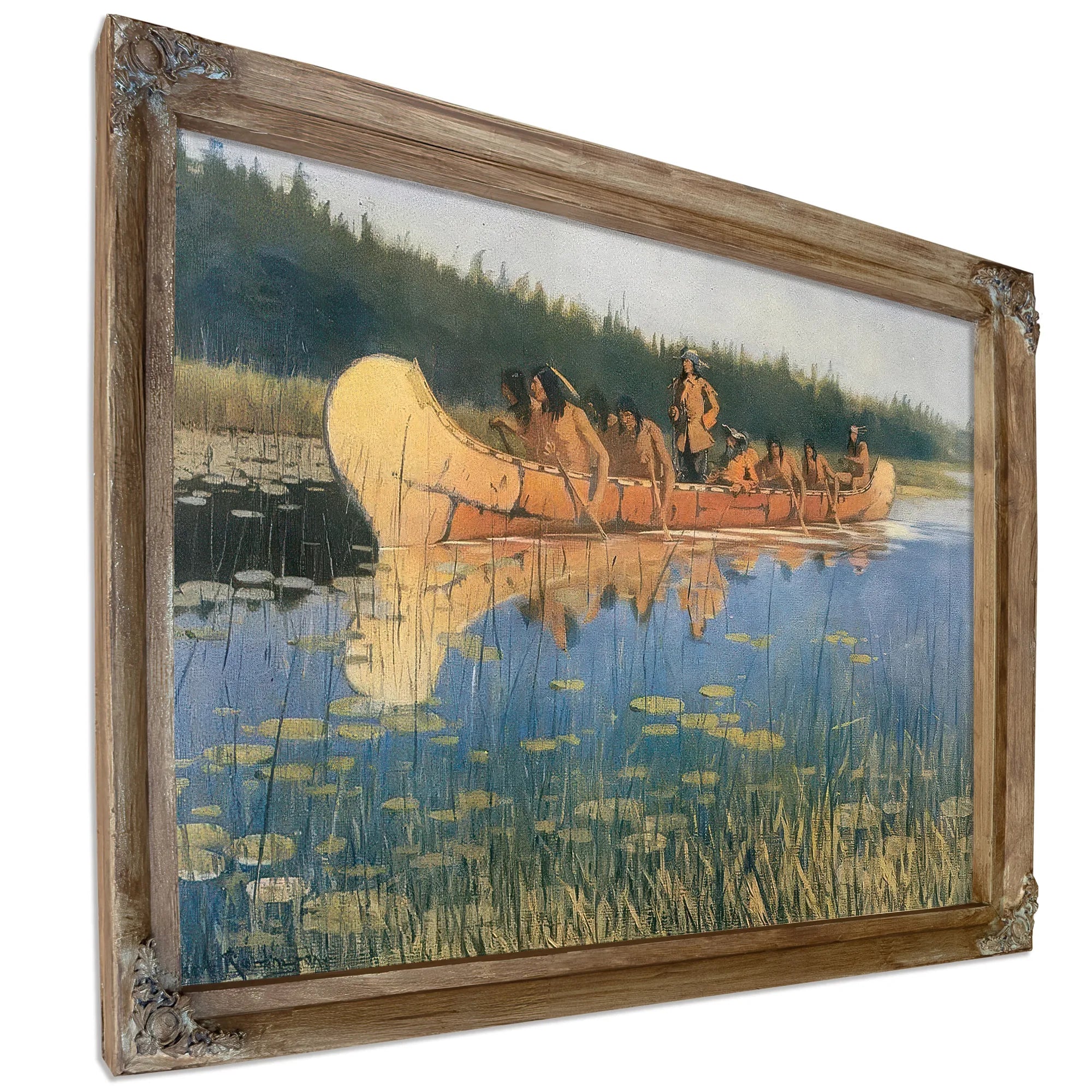 Radisson And Groseilliers Aka Exploring The Lakes By Frederic Remington Fine Art Print