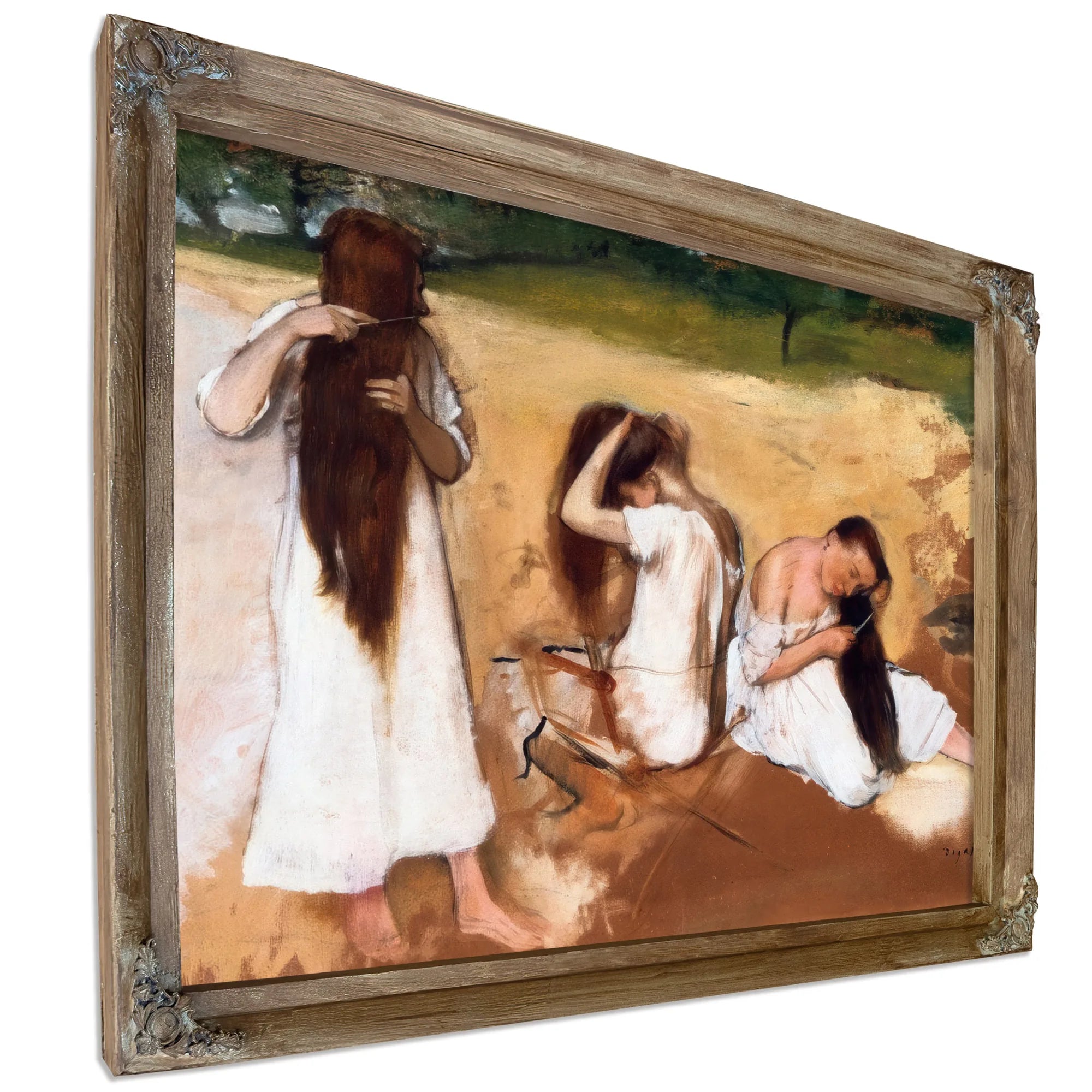Women Combing Their Hair By Edgar Degas By 01 Fine Art Print