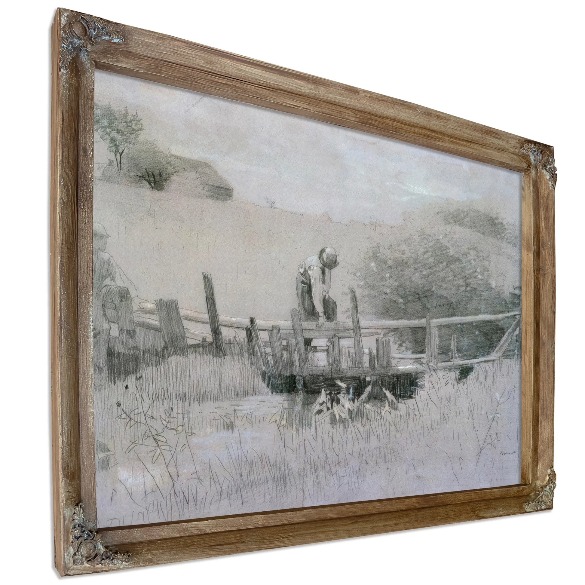 On The Edge Of The Farm 1875 By Winslow Homer Fine Art Print