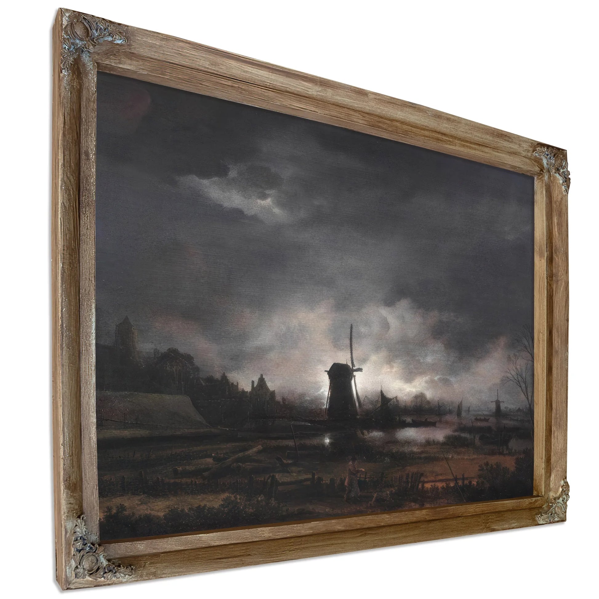 Moonlit Landscape With A Windmill Early To Mid 1650'S By Aert Van Der Neer Fine Art Print