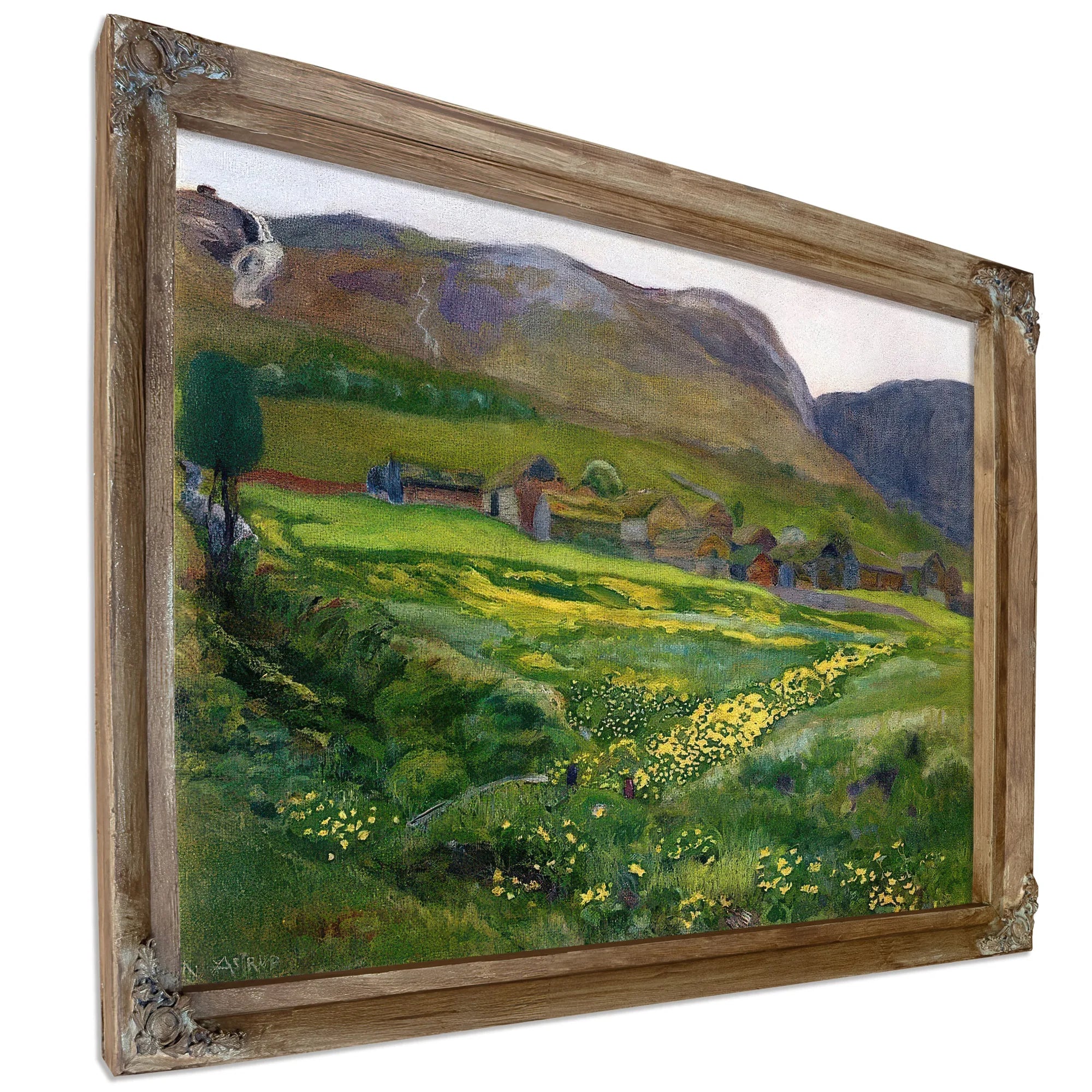 A June Night And Marsh Marigolds By Nicolai Astrup Fine Art Print