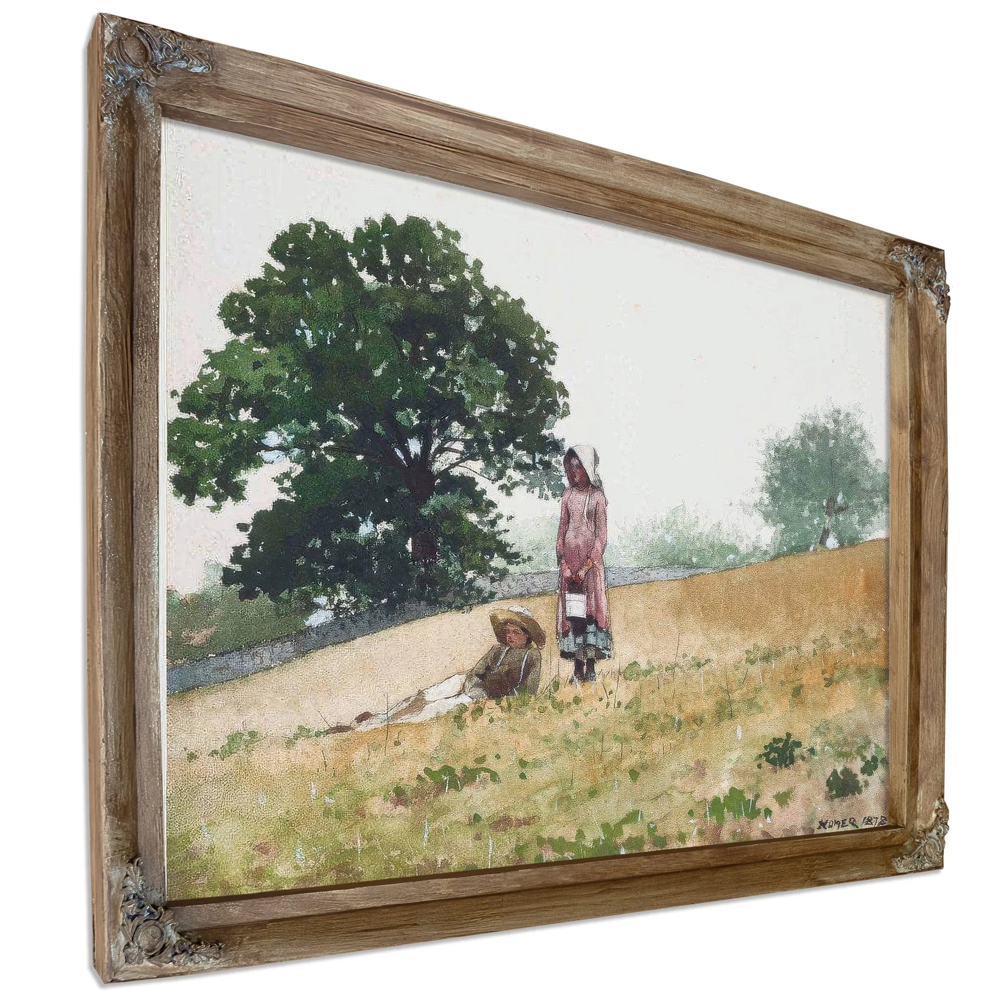 Boy And Girl On A Hillside 1878 By Winslow Homer Fine Art Print