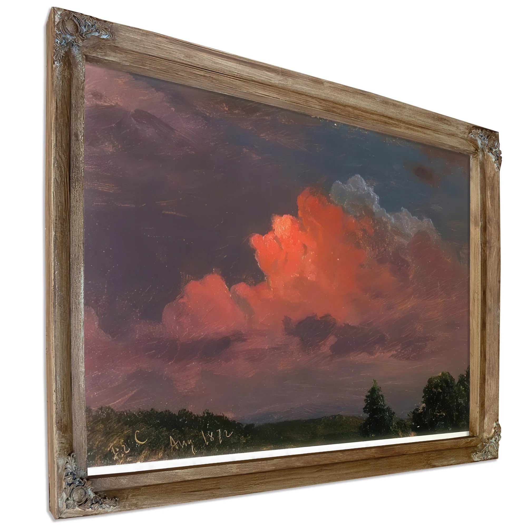 Nightfall Near Olana Hudson Ny By Frederic Edwin Church Fine Art Print