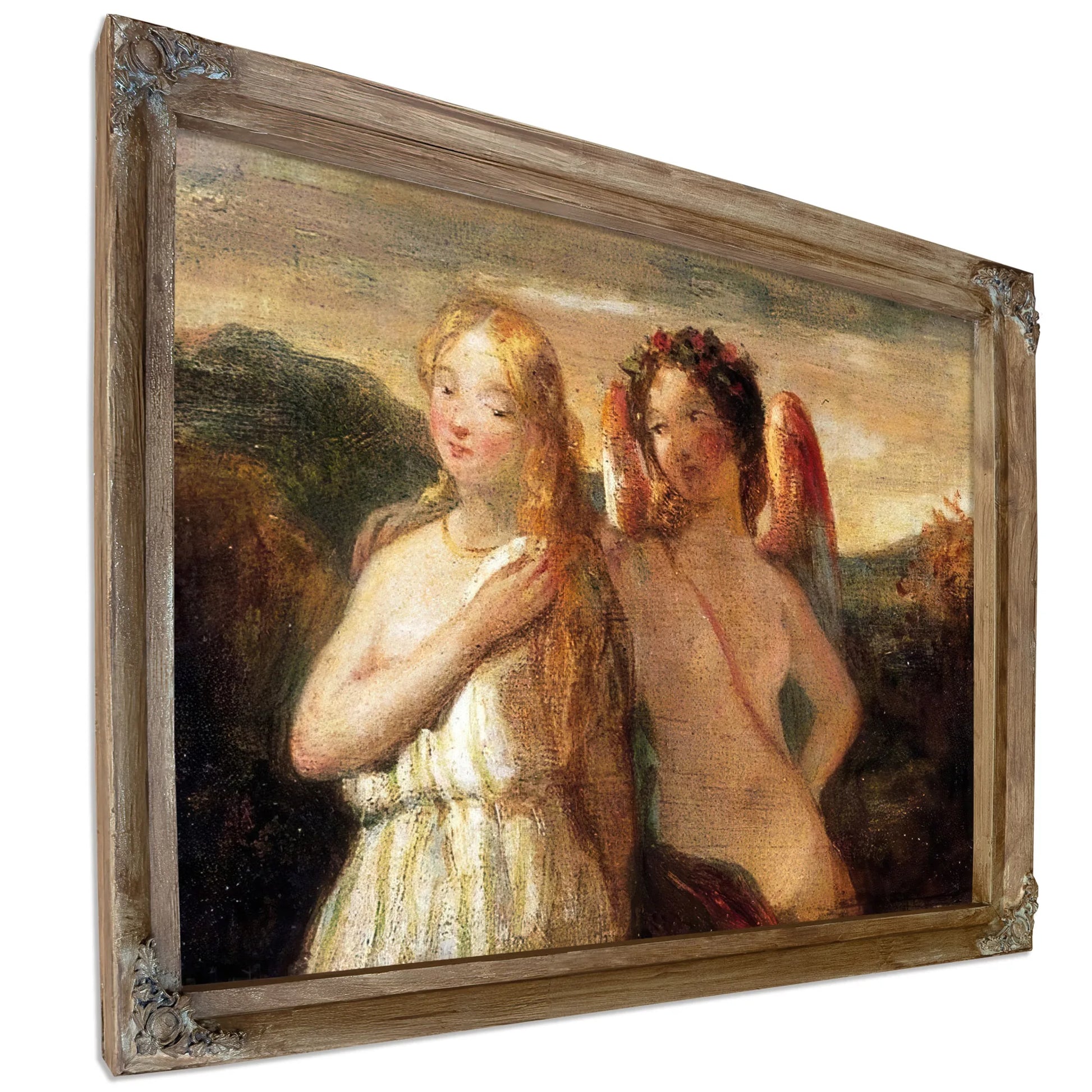 Sketch Of Venus And Psyche By William Etty Fine Art Print