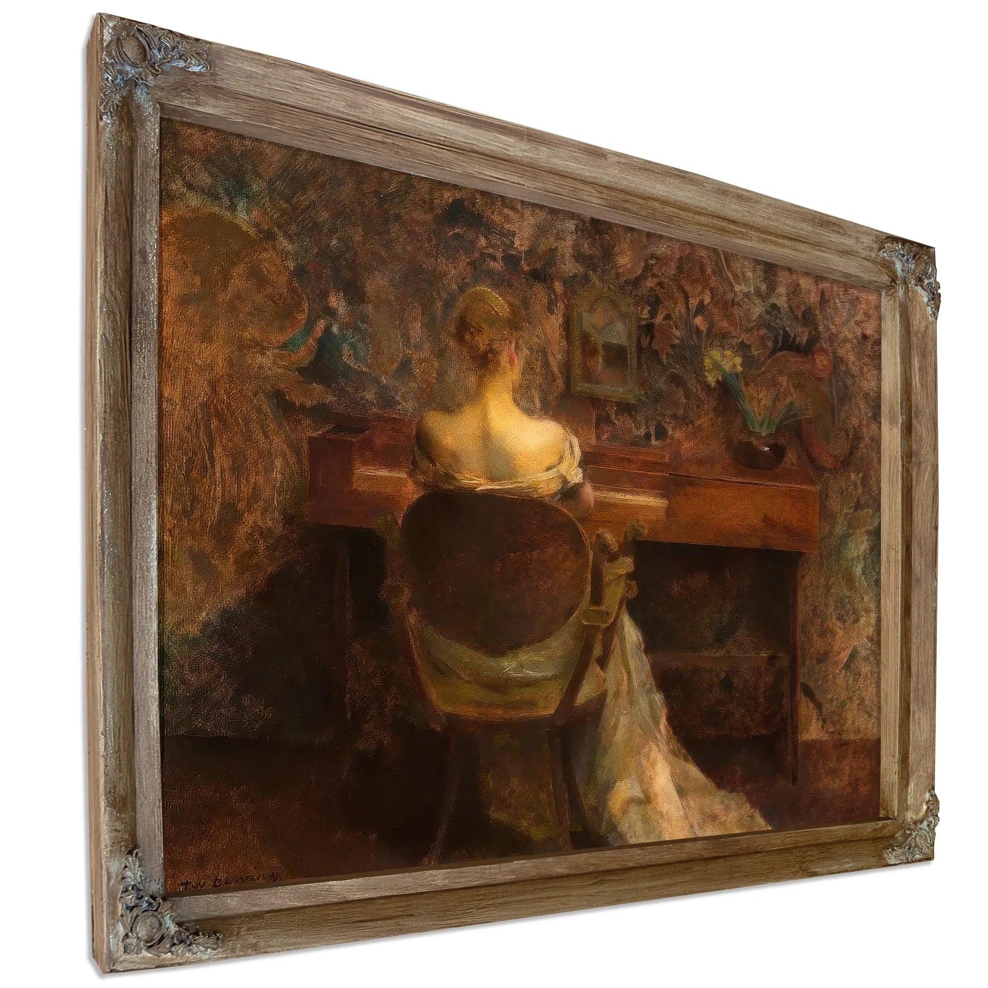 The Spinet By Thomas Wilmer Dewing Fine Art Print