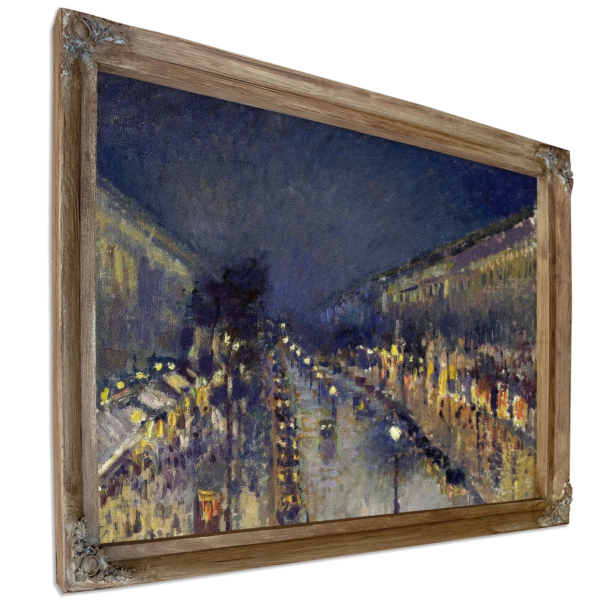 The Boulevard Montmartre At Night 1897 By Camille Pissarro Fine Art Print