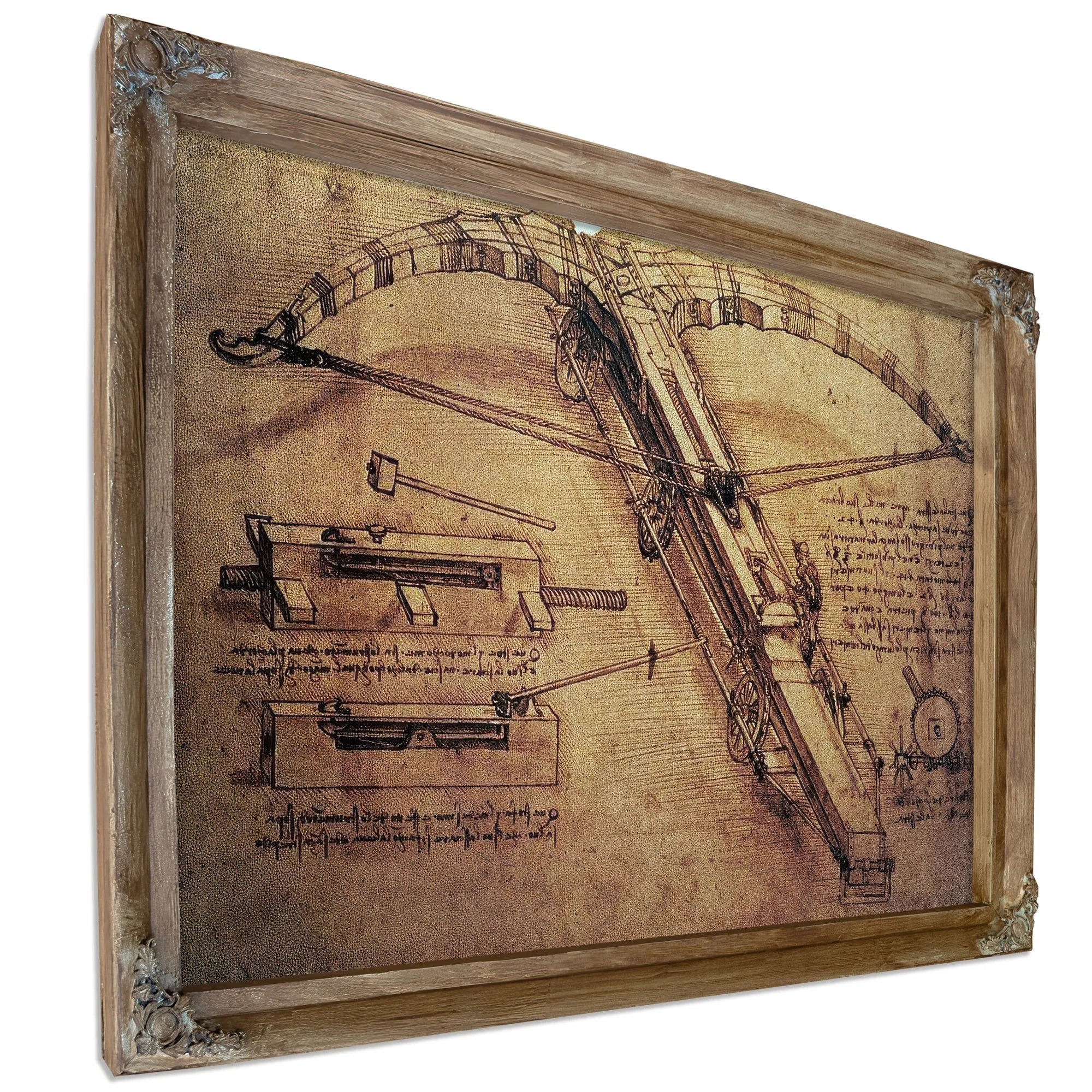 Design For A Giant Crossbow Detail From Fol. 149B R From The Codex Atlanticus By Leonardo Da Vinci Fine Art Print