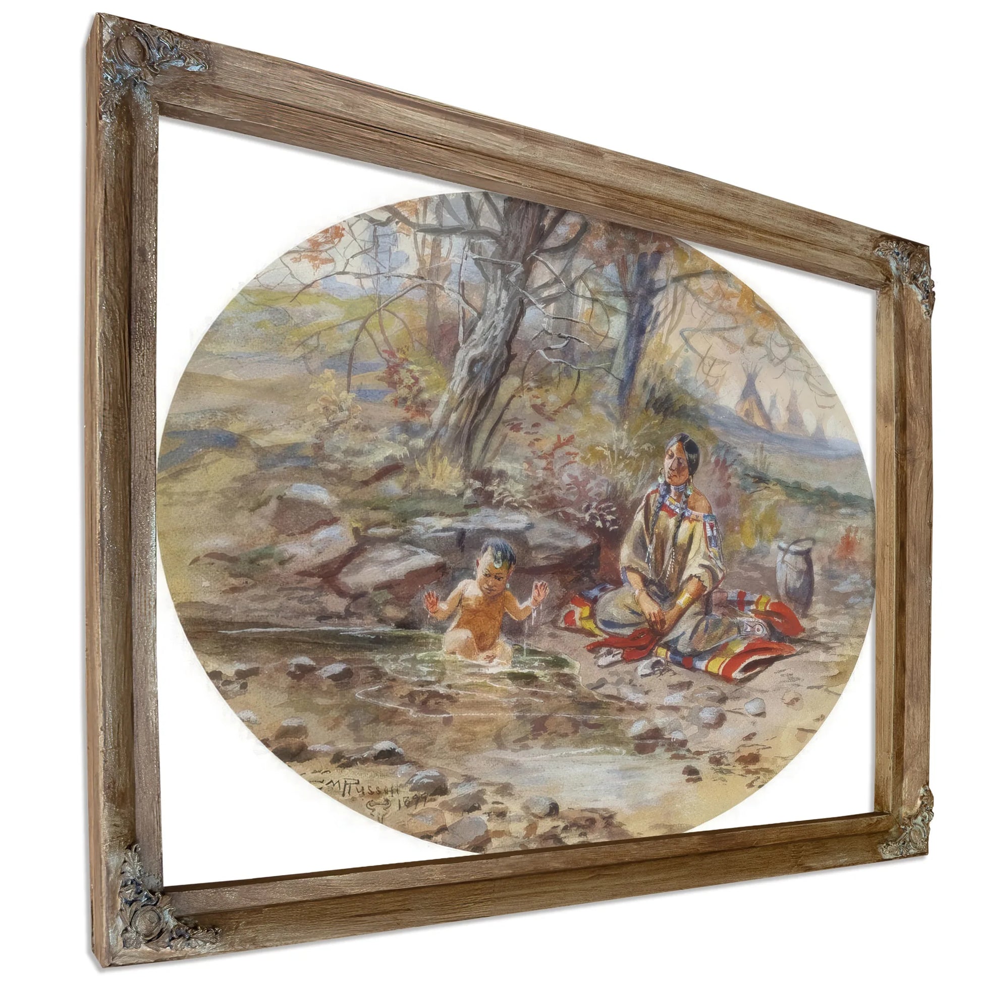 The Bath By Charles Marion Russell Fine Art Print