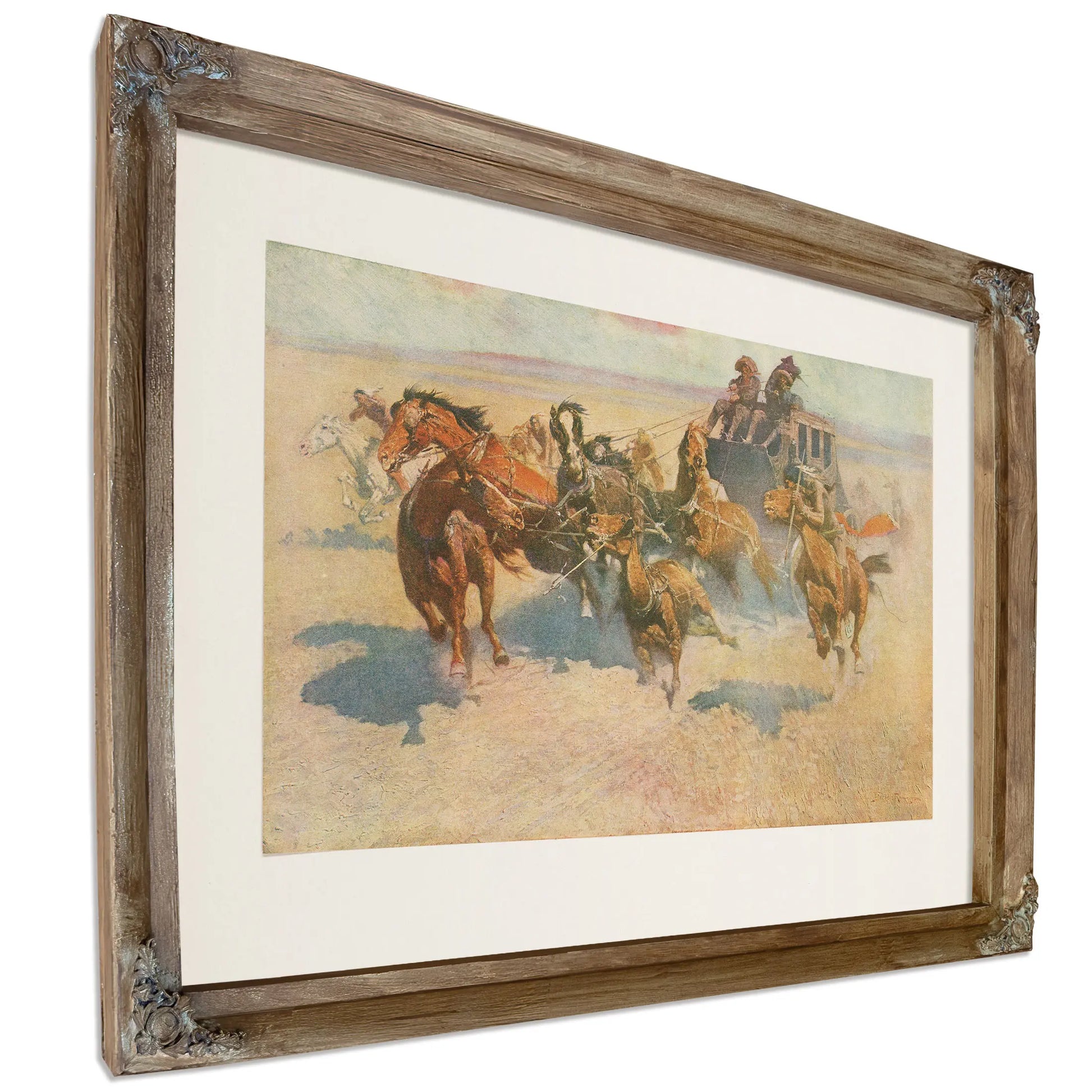 Downing The High Header by Frederic Remington