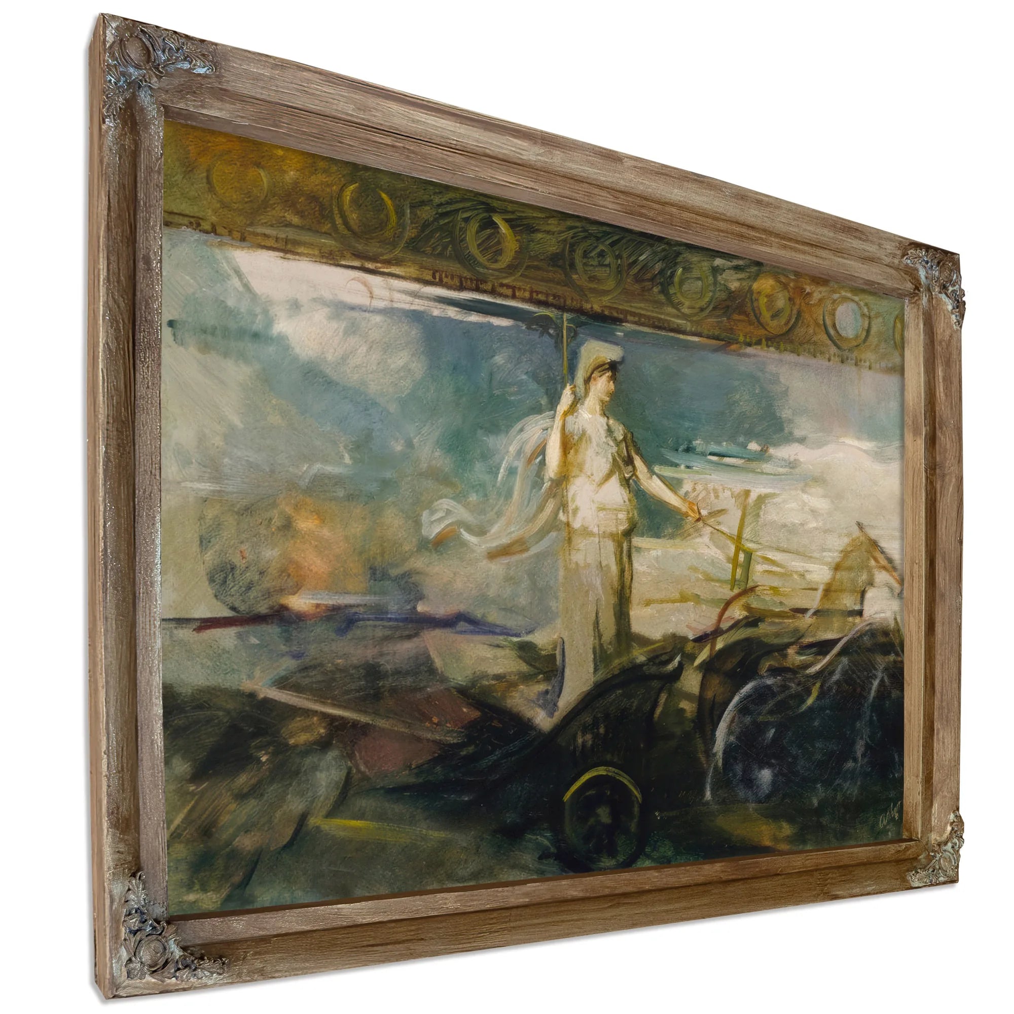 Minerva In A Chariot By Abbott Handerson Thayer Fine Art Print