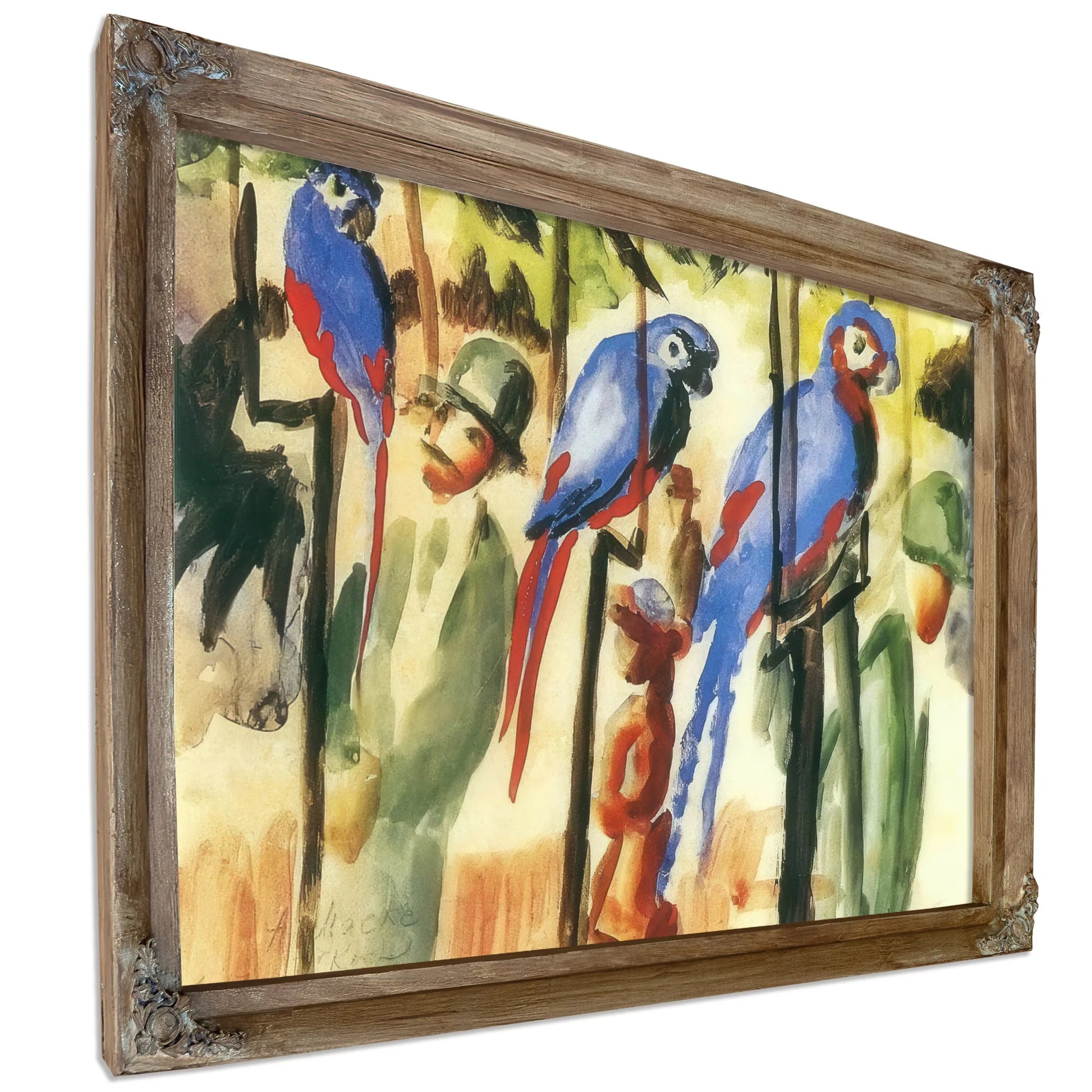 With The Parrots By August Macke Fine Art Print