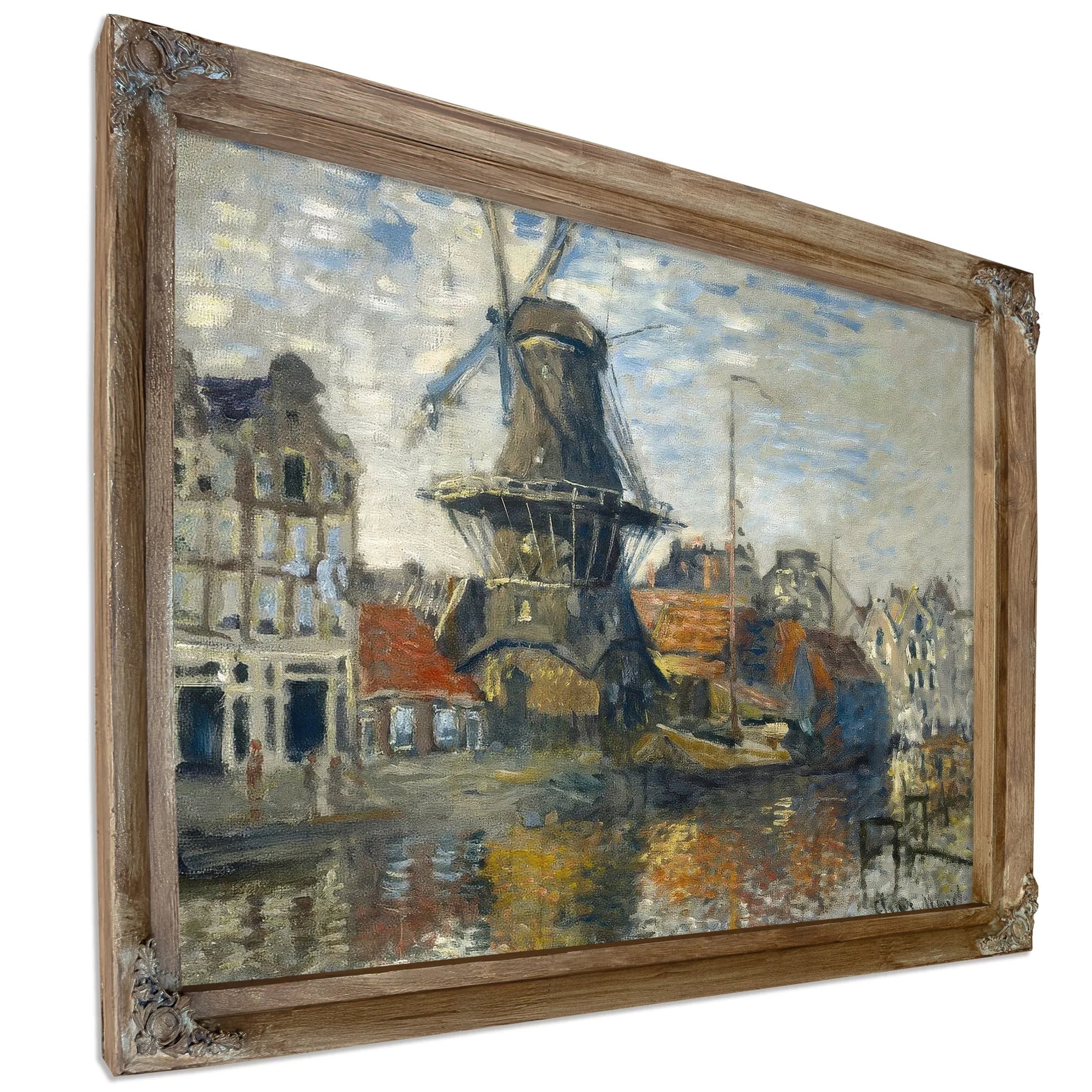 The Windmill On The Onbekende Gracht, Amsterdam By Claude Monet Fine Art Print