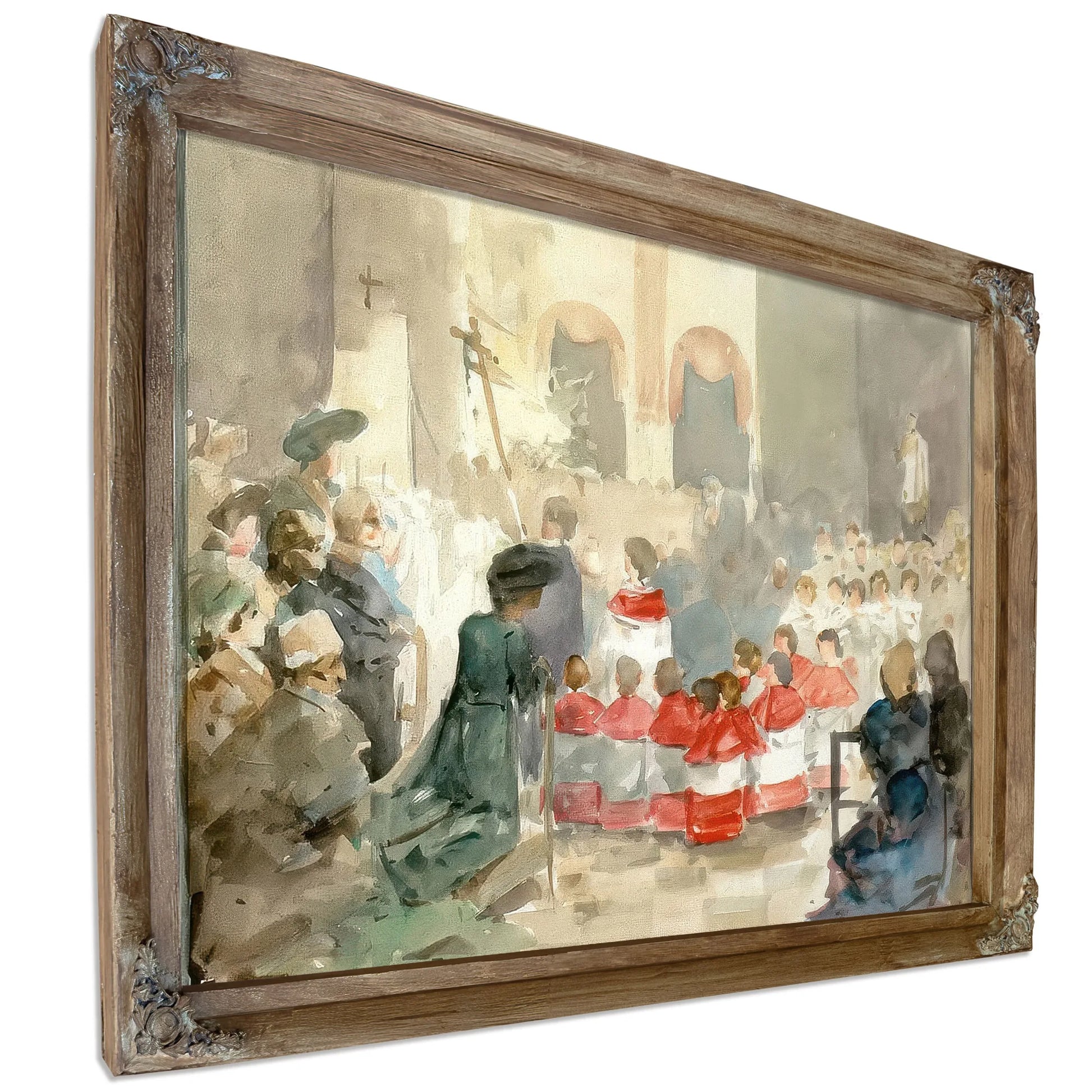 Choirboys At The Petrove Church By Alphonse Mucha Fine Art Print