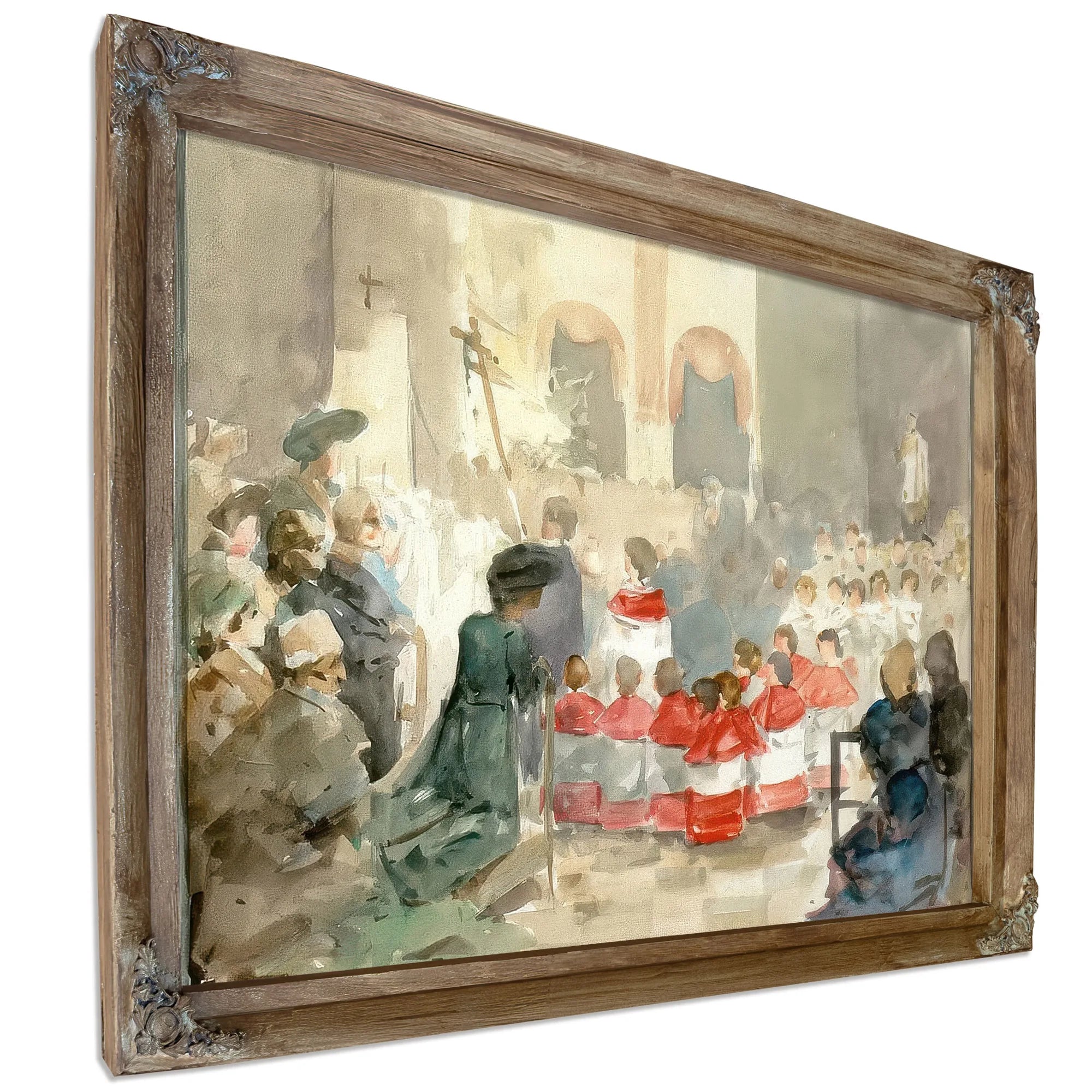 Choirboys At The Petrove Church By Alphonse Mucha Fine Art Print