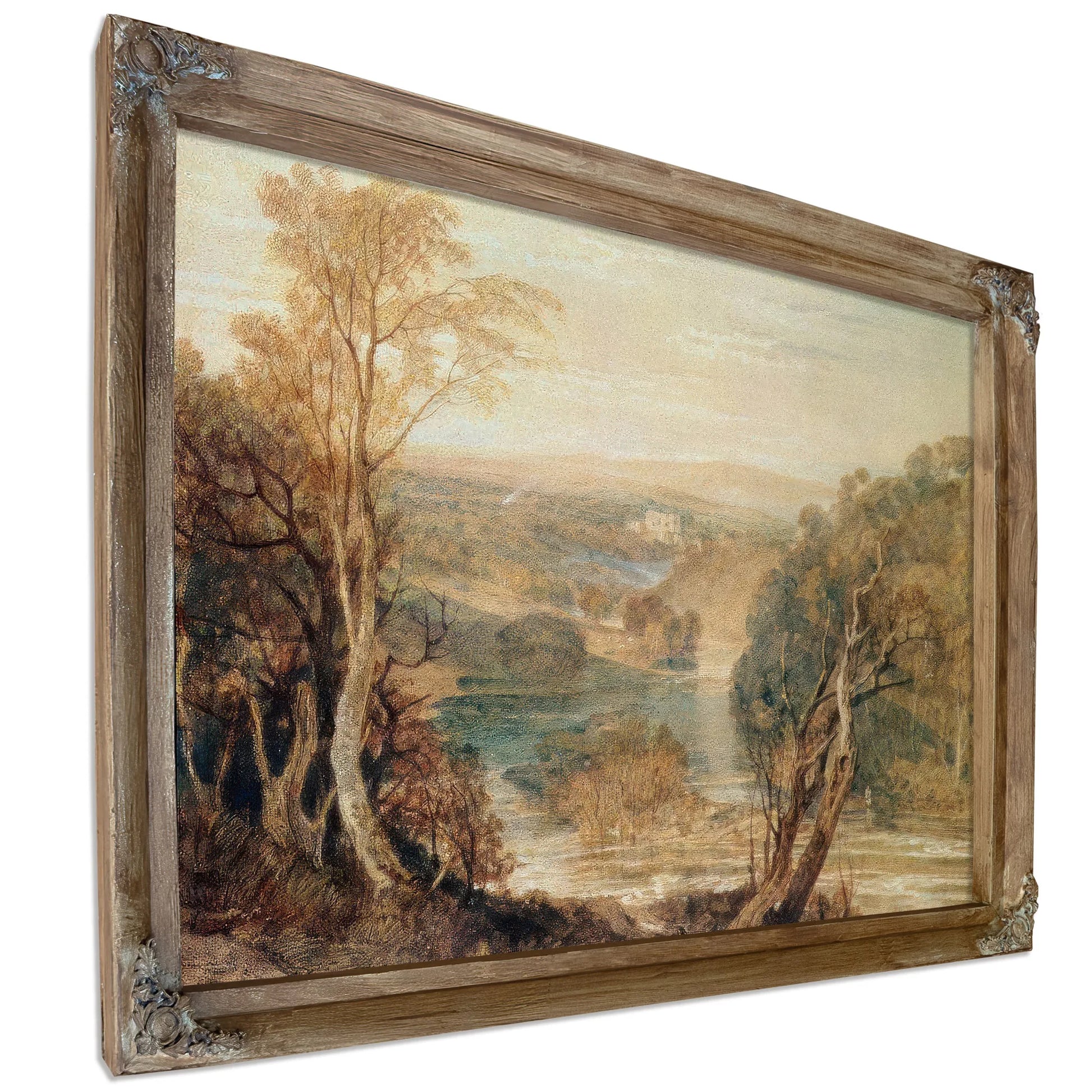 The River Wharfe With A Distant View Of Barden Tower By Joseph Mallord William Turner Fine Art Print