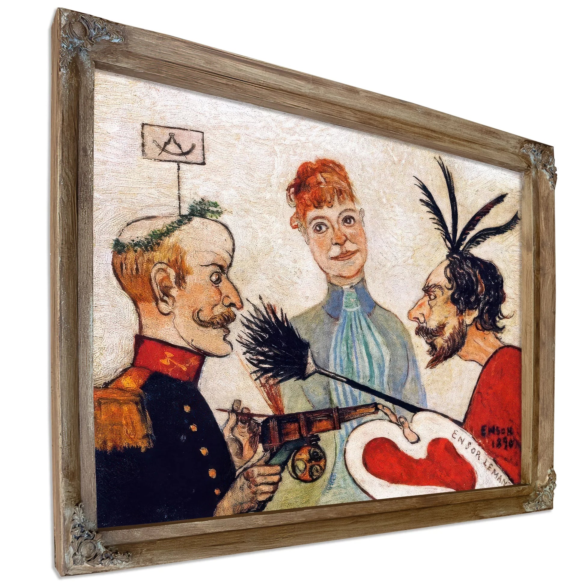 Ensor And Leman Discussing Painting By James Ensor Fine Art Print