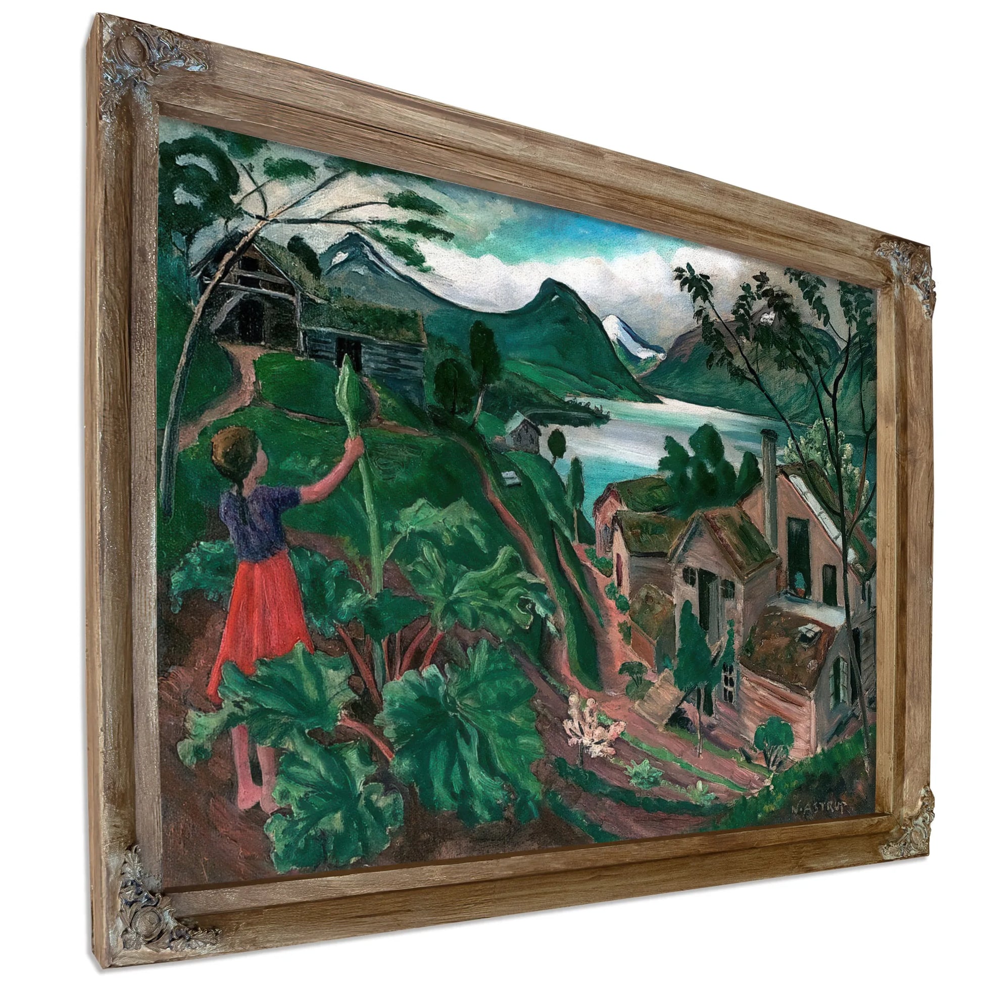 Rhubarb And Little Girl At Sandalstrand By Nicolai Astrup Fine Art Print