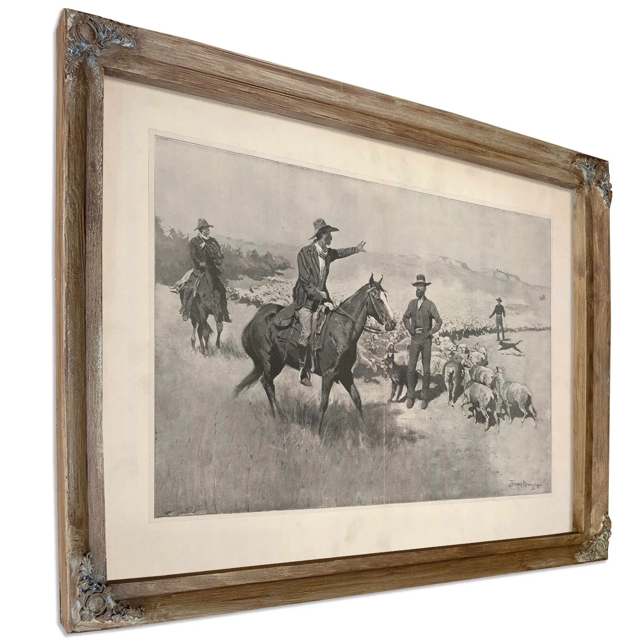The Drought In The Southwest Cattlemen Warning Sheep Herders Away From Their Water by Frederic Remington