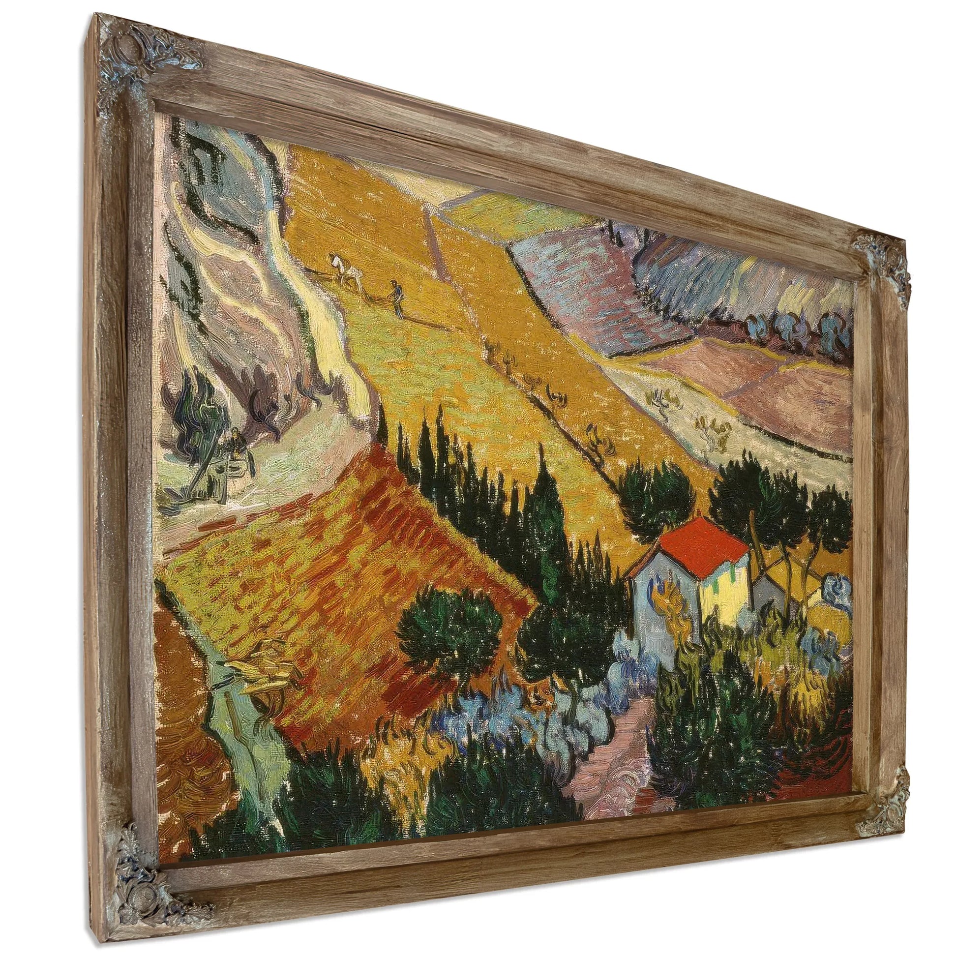 Landscape With House And Ploughman By Vincent Van Gogh Fine Art Print
