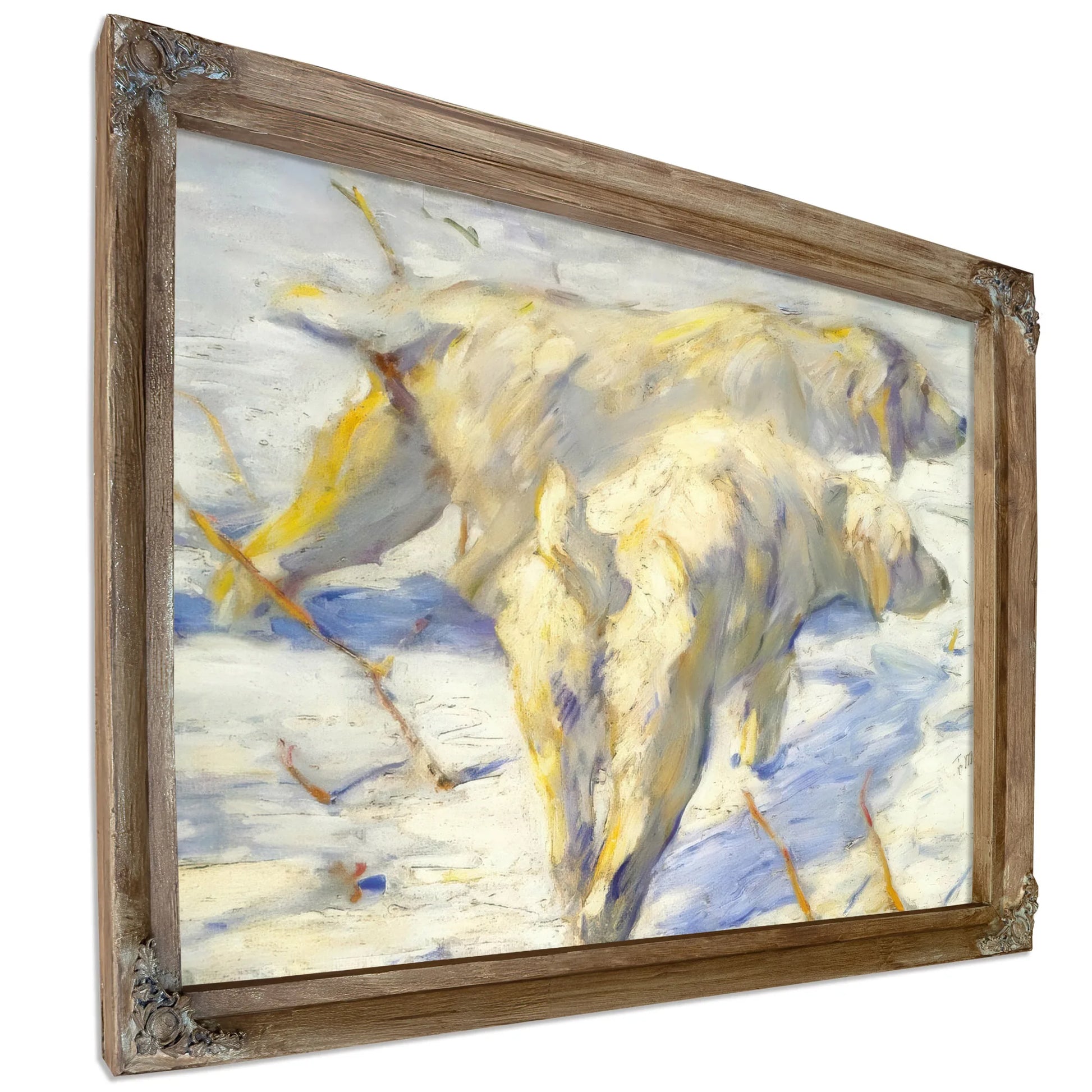 Siberian Sheepdogs (Siberians Dogs In The Snow) By Franz Marc Fine Art Print