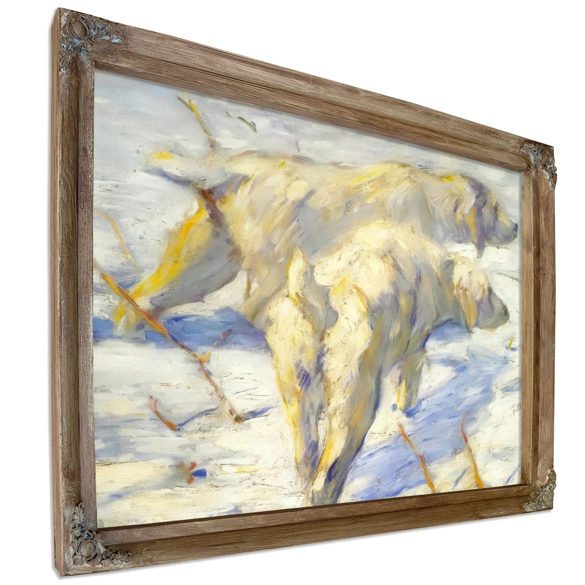 Siberian Sheepdogs (Siberians Dogs In The Snow) By Franz Marc Fine Art Print