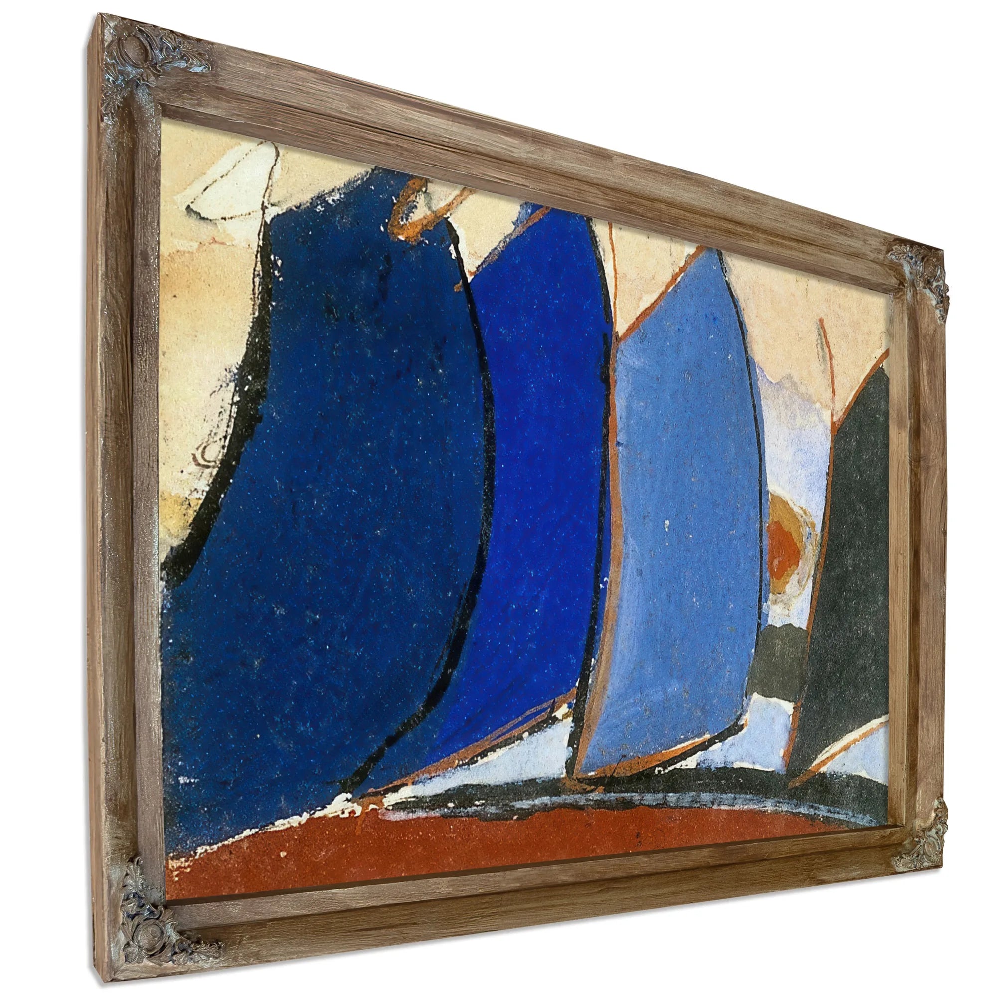 Untitled (Four Blue Gray Sail Like Forms) By Arthur Dove Fine Art Print