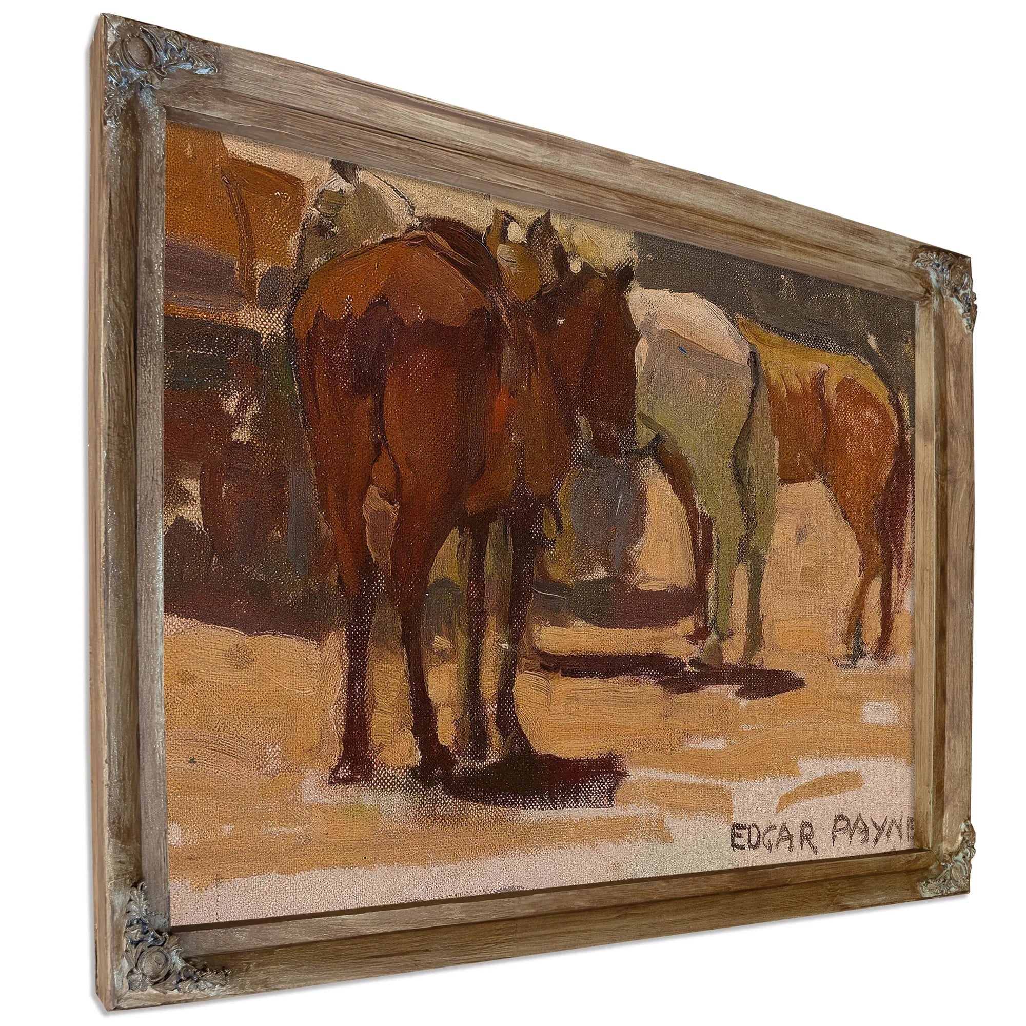 Three Horses By Edgar Payne Fine Art Print