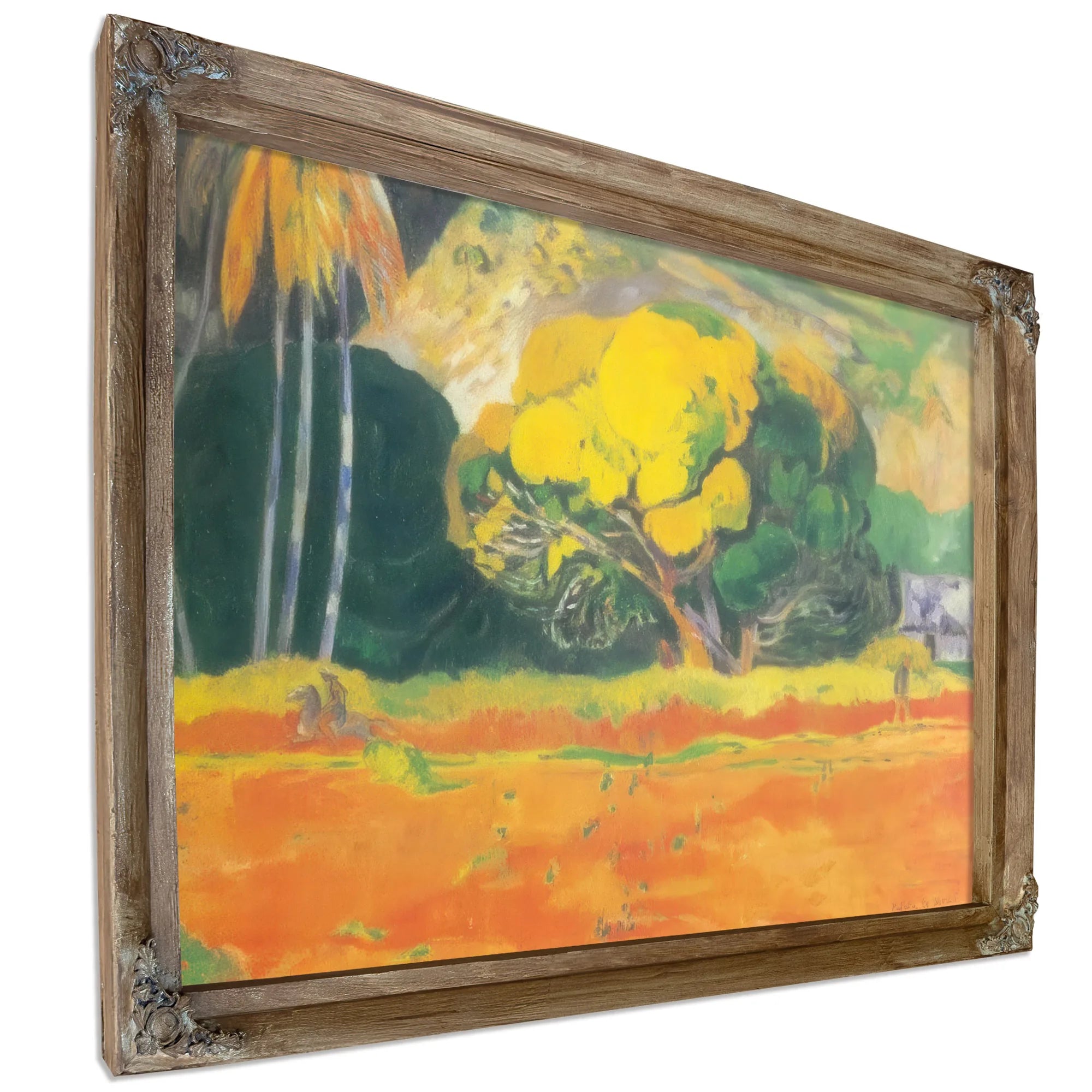 Fatata Te Moua( At Foot Of The Mountain ) Or The Big Tree By Paul Gauguin Fine Art Print
