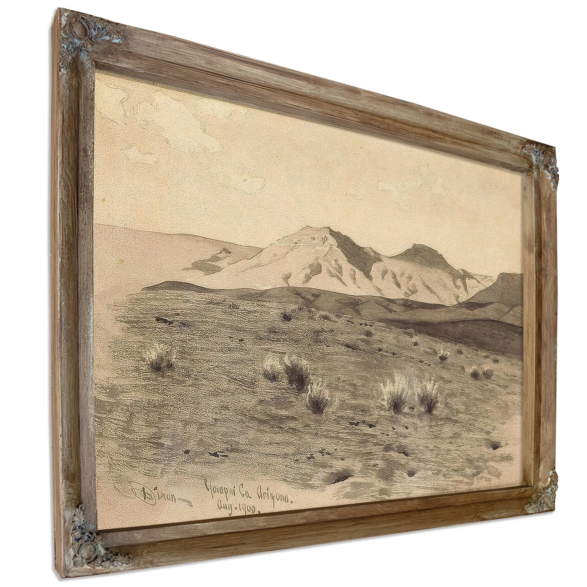 Desert Peaks Yavapai County Arizona 1900 By Maynard Dixon Fine Art Print