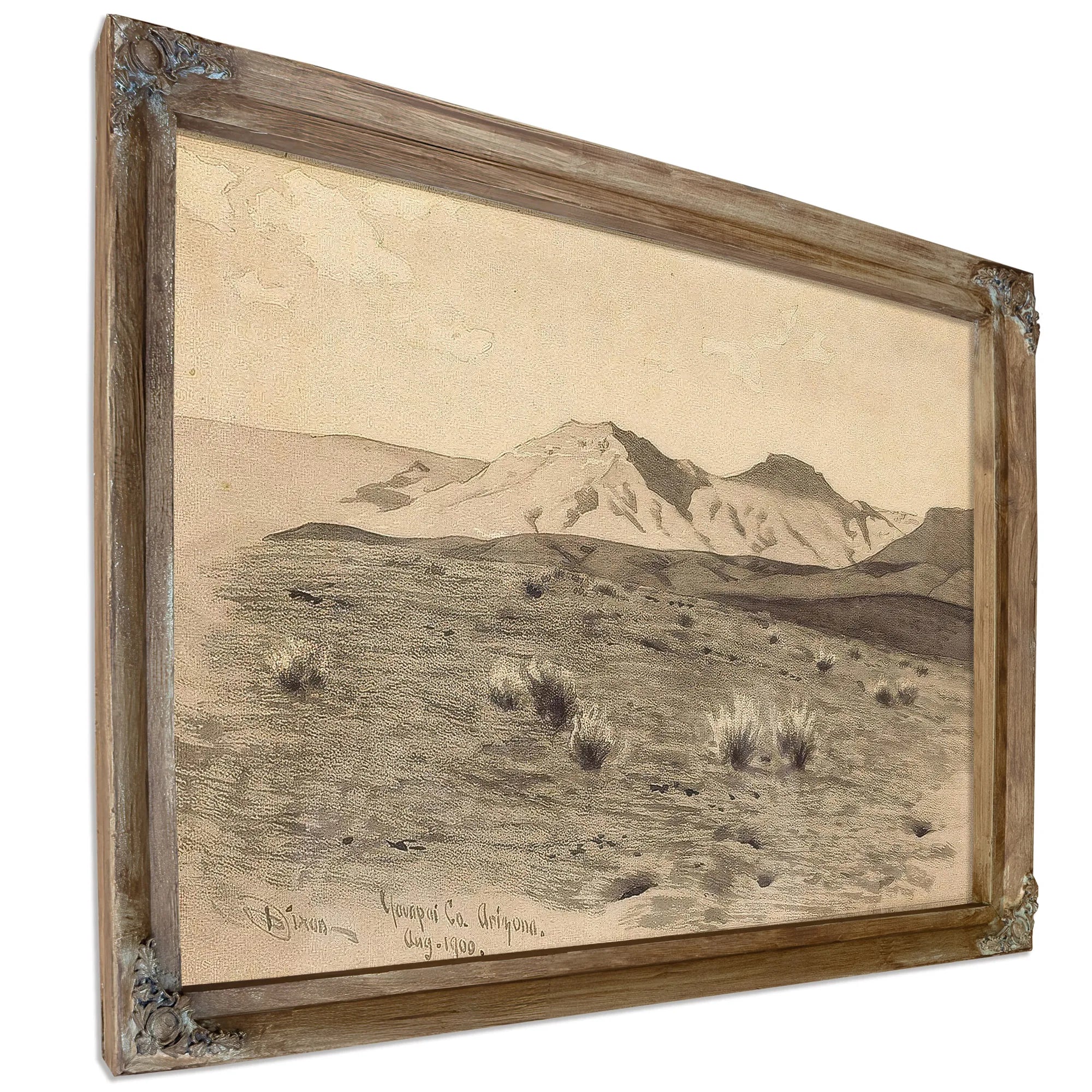 Desert Peaks Yavapai County Arizona 1900 By Maynard Dixon Fine Art Print