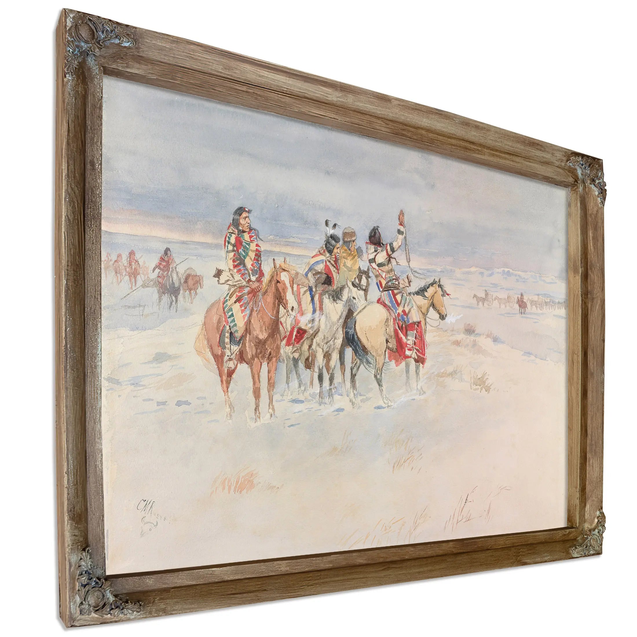Crees Meeting Traders by Charles Marion Russell