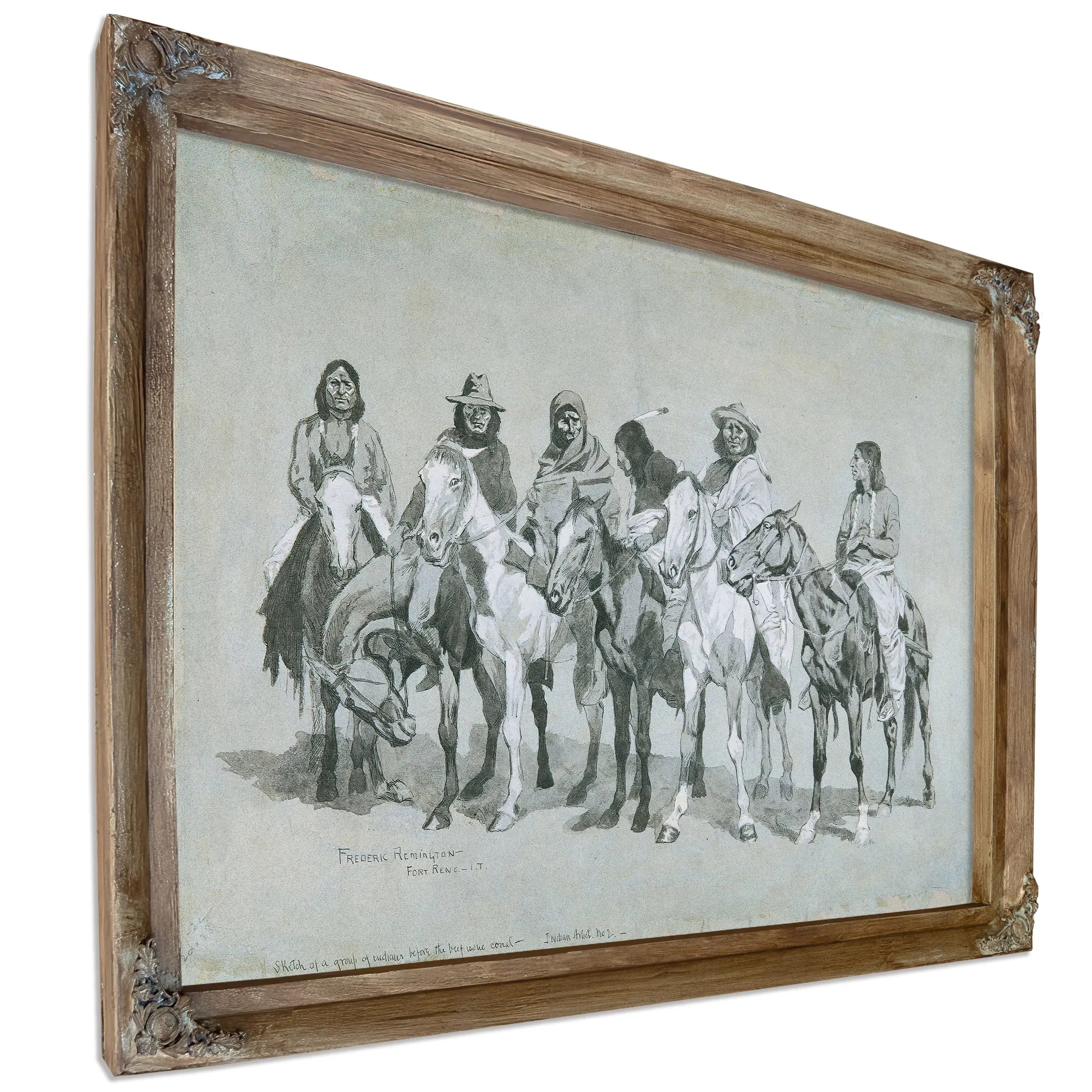 Waiting For The Beef Issue by Frederic Remington