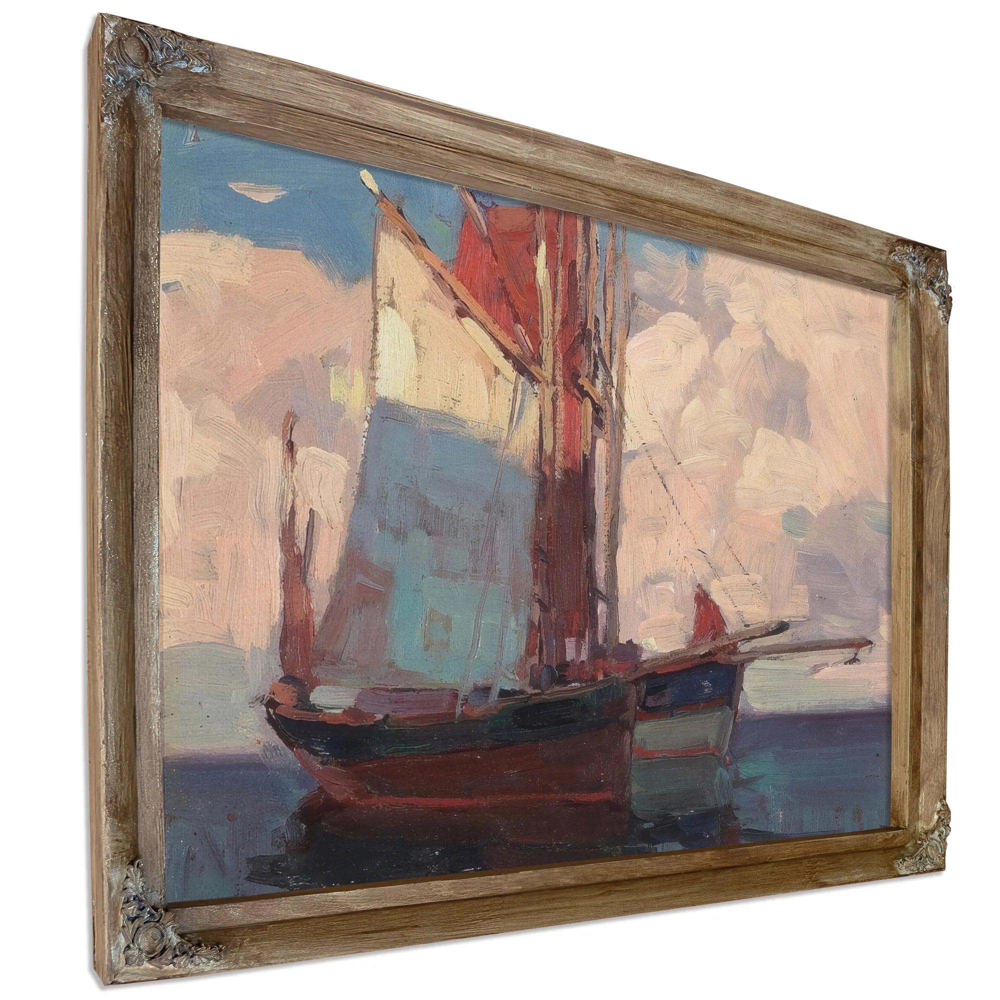 Shadows, French Tuna Boats By Edgar Payne Fine Art Print