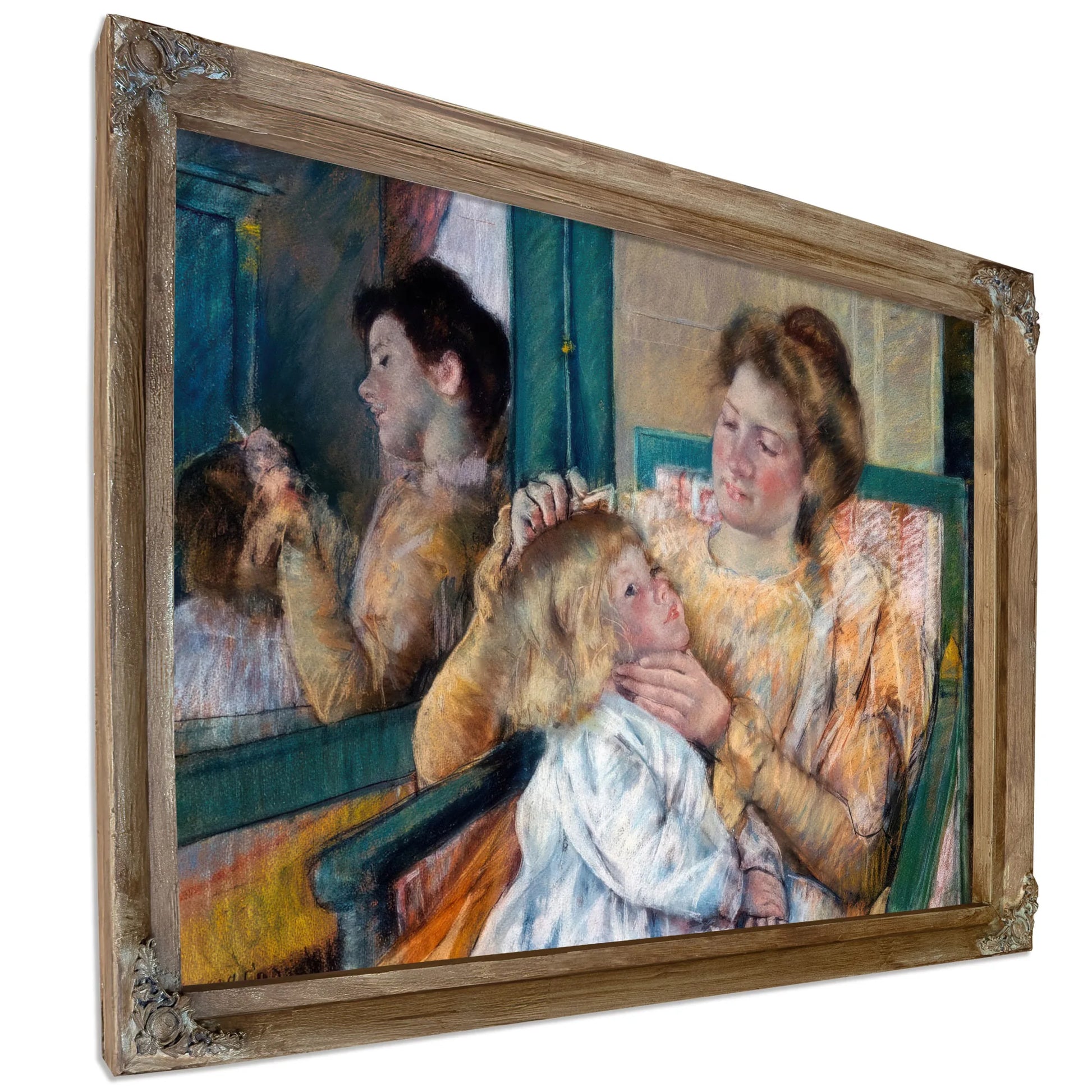 Mother Combing Her Childs Hair (La Toilette) By Mary Cassatt Fine Art Print