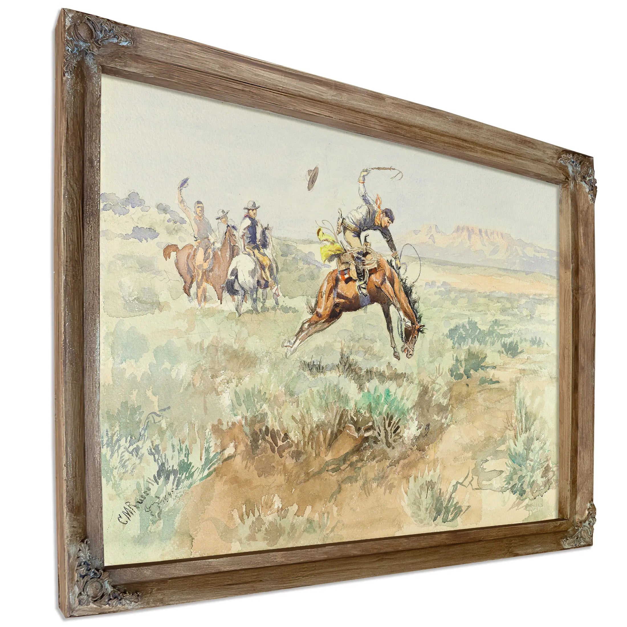 Bronco Busting by Charles Marion Russell