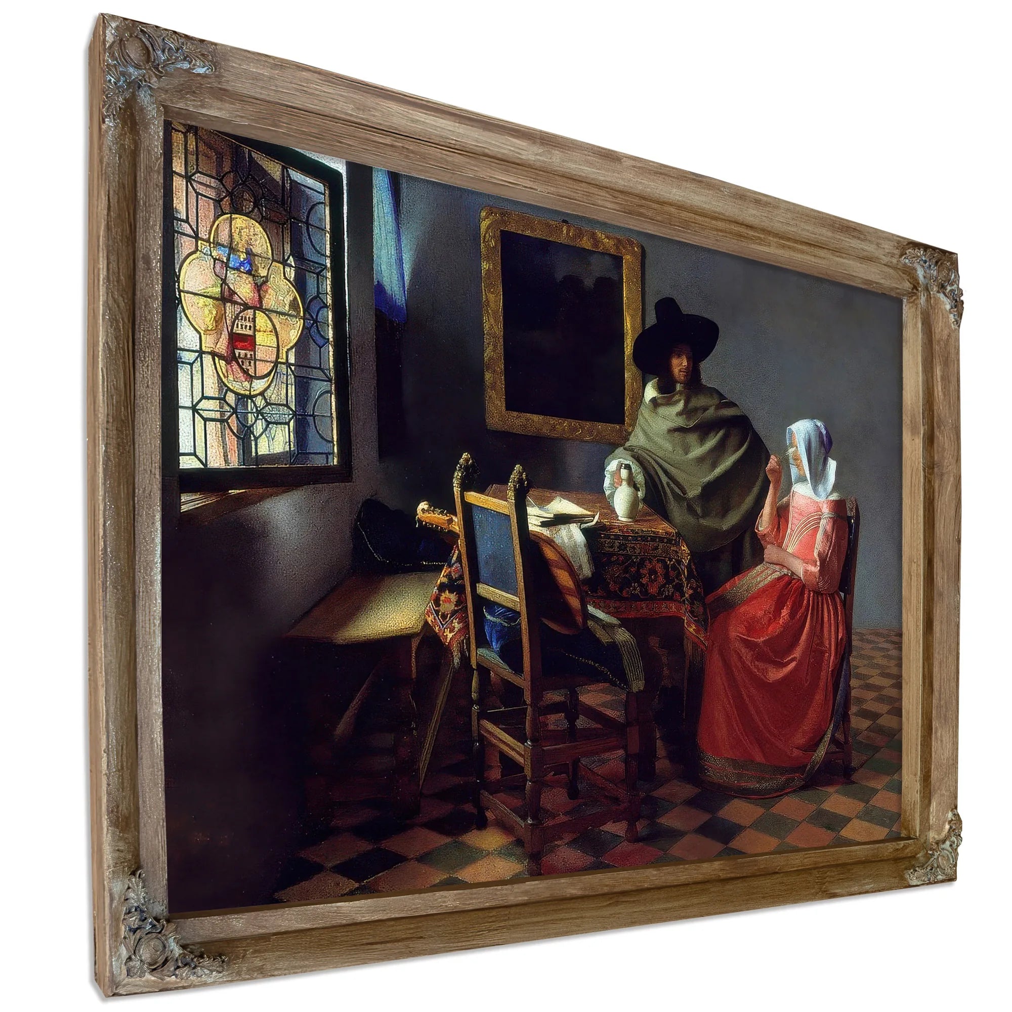 Jan Vermeer Van Delft The Glass Of Wine Upload Tmp By Johannes Vermeer Fine Art Print