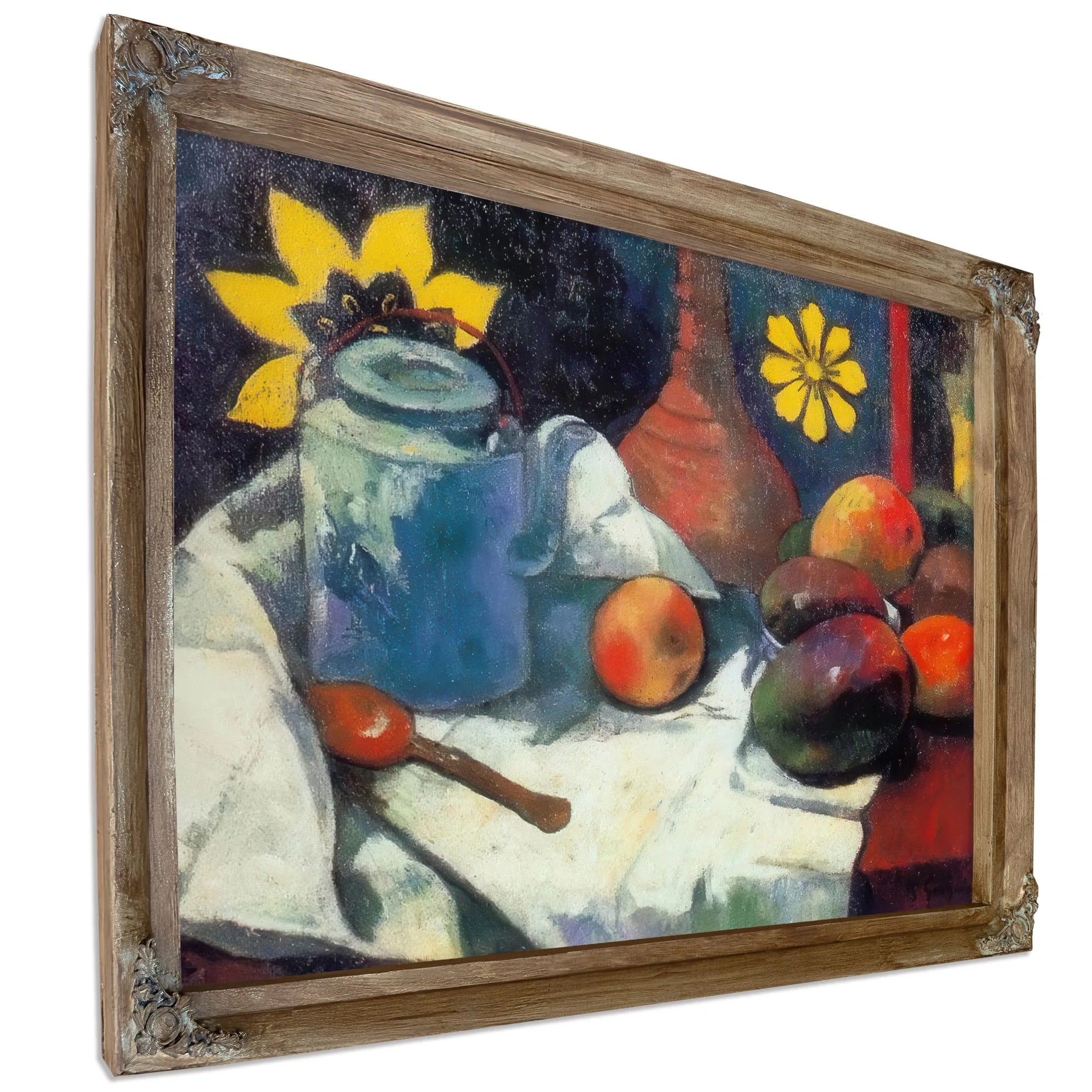 Teapot And Fruits By Paul Gauguin Fine Art Print