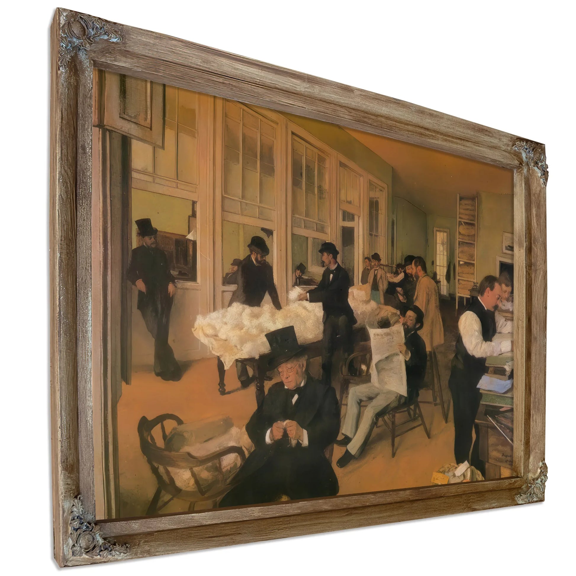The Cotton Market, New Orleans By Edgar Degas Fine Art Print