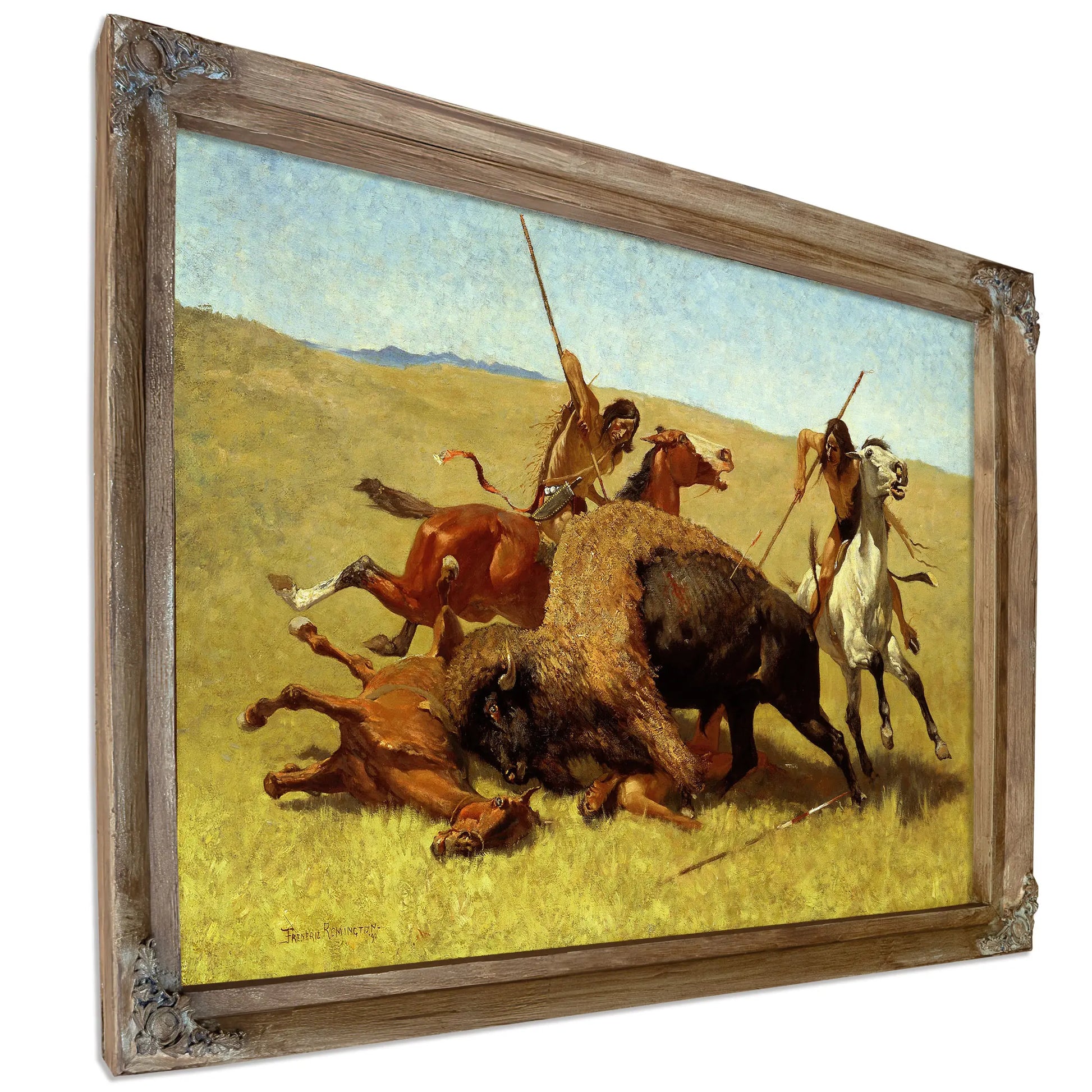 The Buffalo Hunt by Frederic Remington