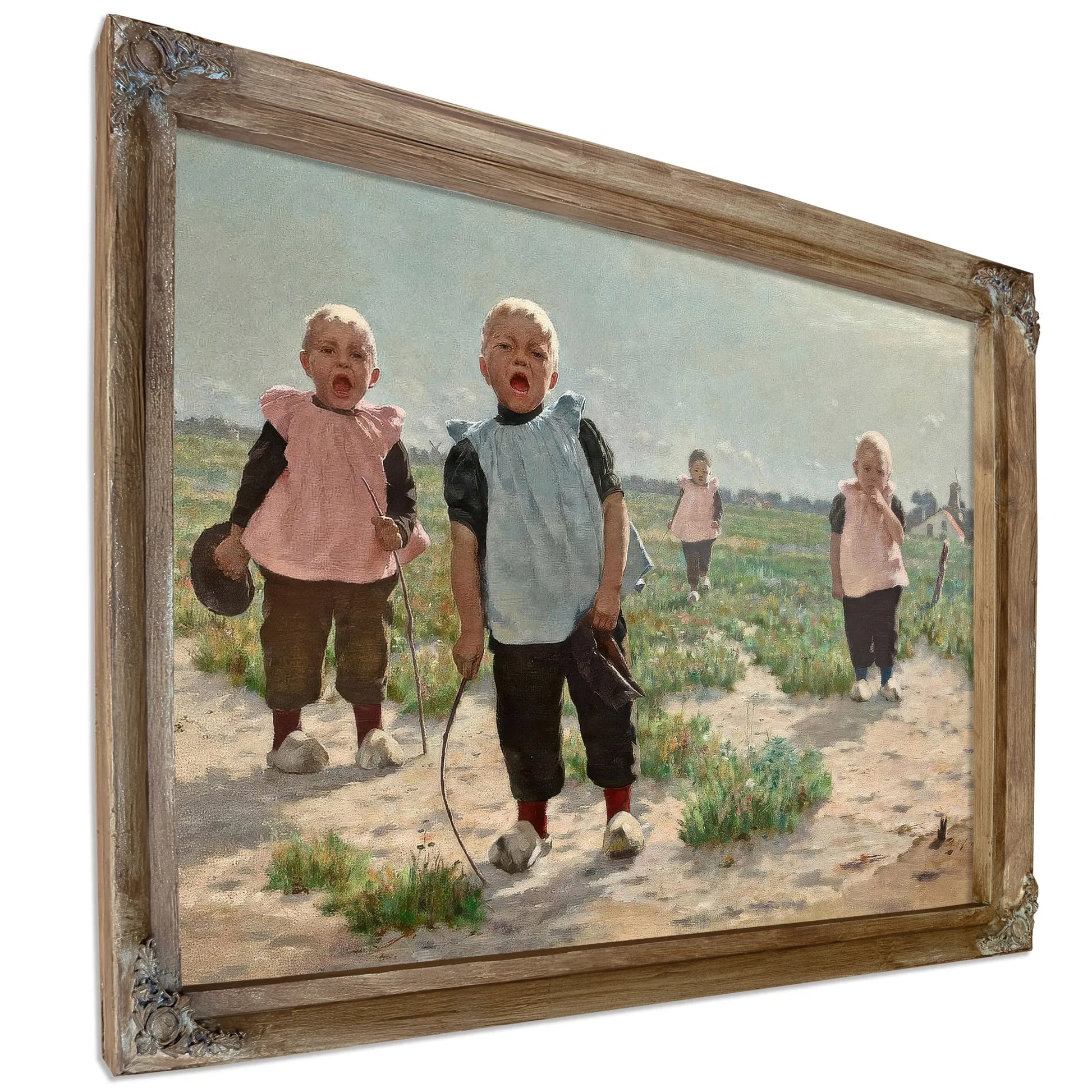 Gamins Hollandais By Walter Macewen Fine Art Print