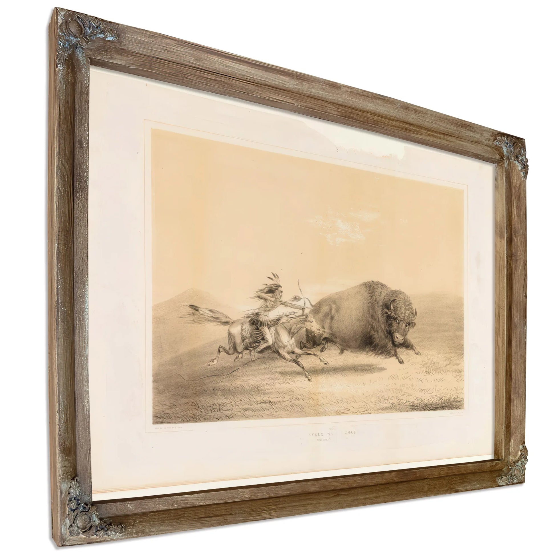 Buffalo Hunt, Chase No. 5 By George Catlin Fine Art Print