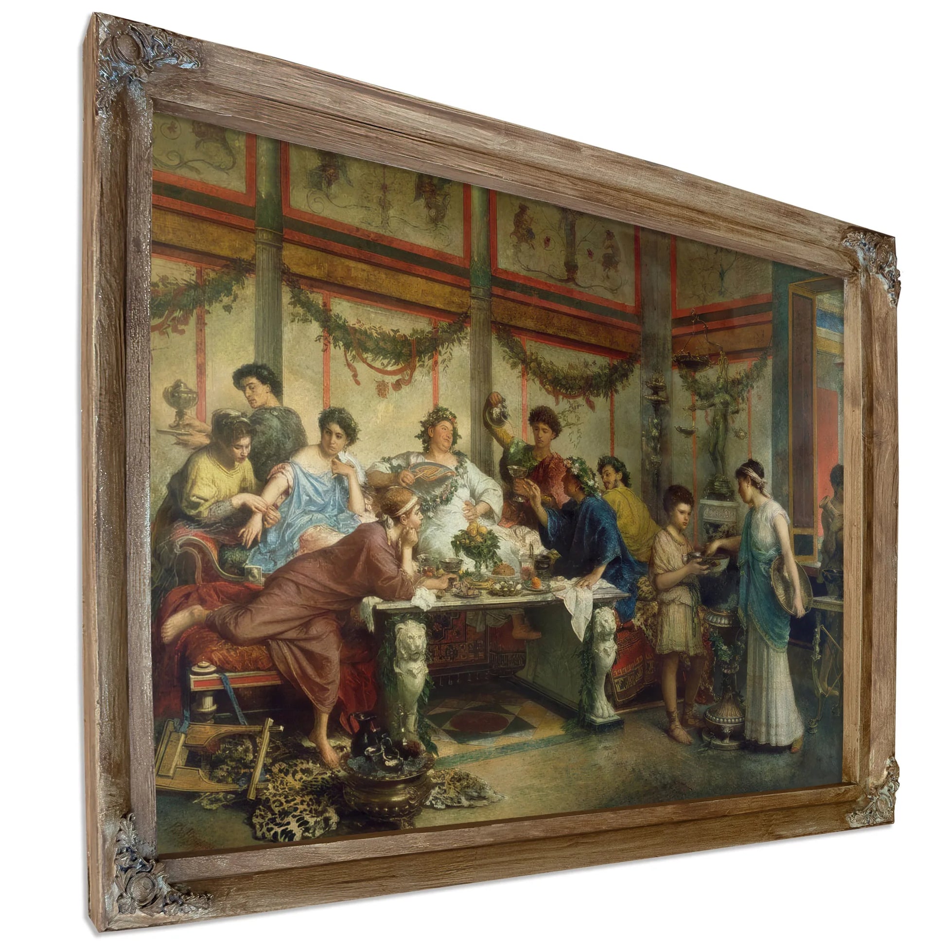 A Roman Feast By Roberto Bompiani Fine Art Print
