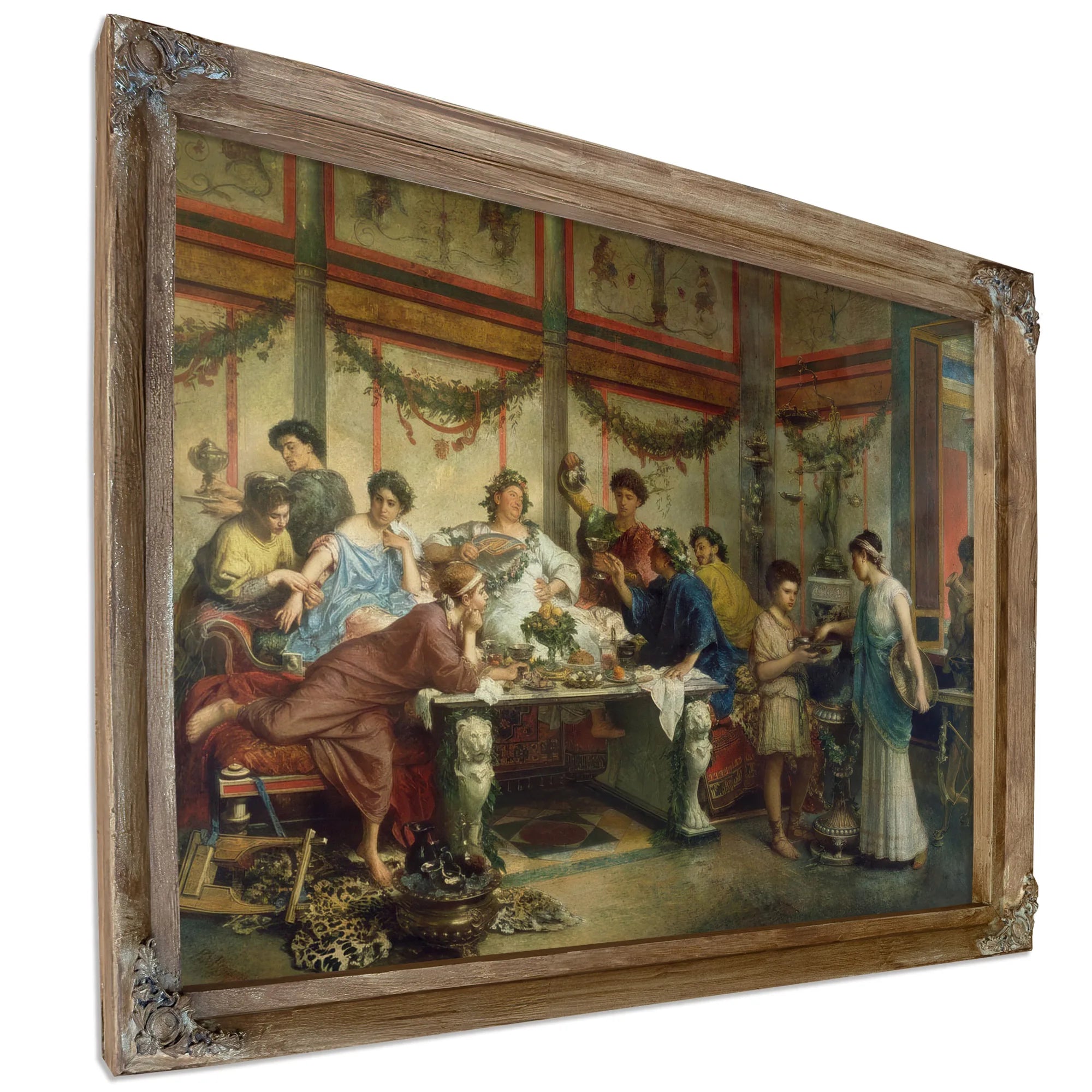 A Roman Feast By Roberto Bompiani Fine Art Print