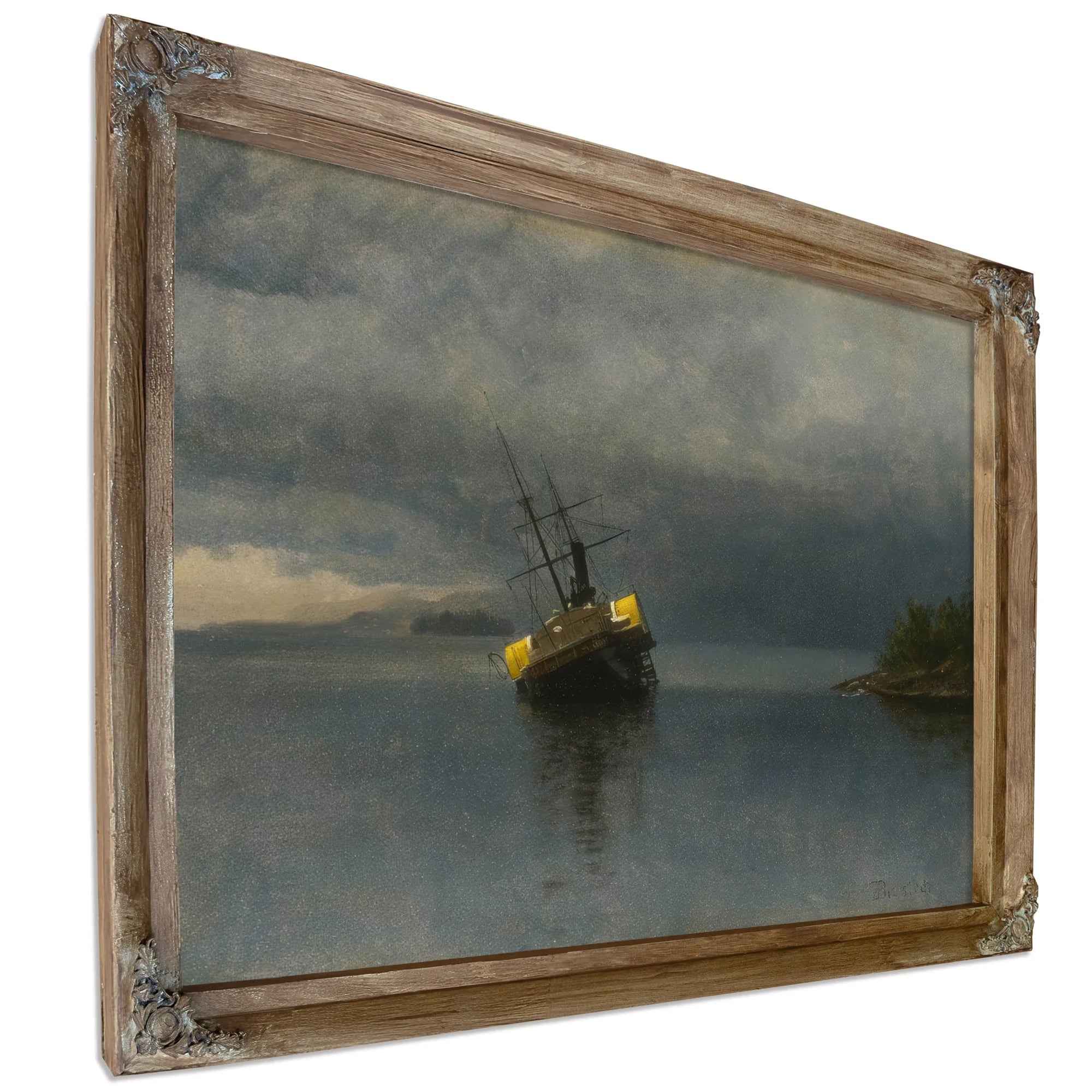 Wreck Of The Ancon In Loring Bay Alaska By Albert Bierstadt Fine Art Print