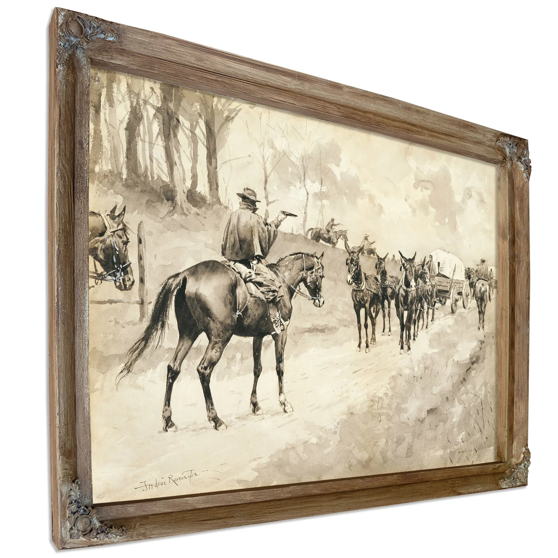 Morgan S Raiders Capturing A Train by Frederic Remington