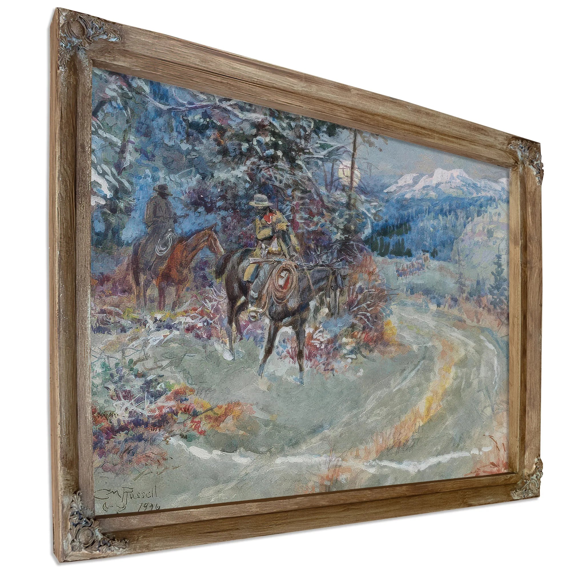 An Unscheduled Stop By Charles Marion Russell Fine Art Print