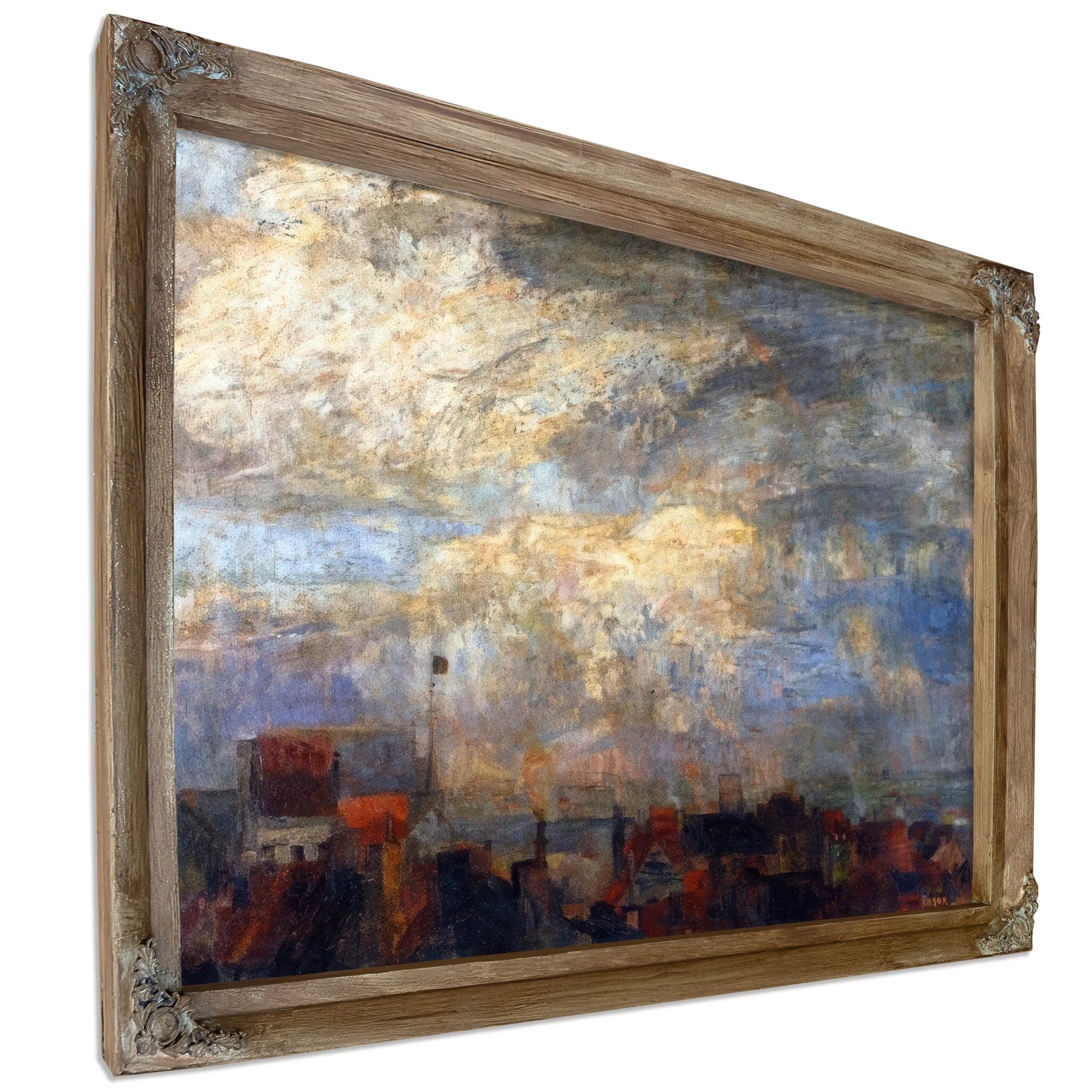 Rooftops Of Ostend By James Ensor Fine Art Print