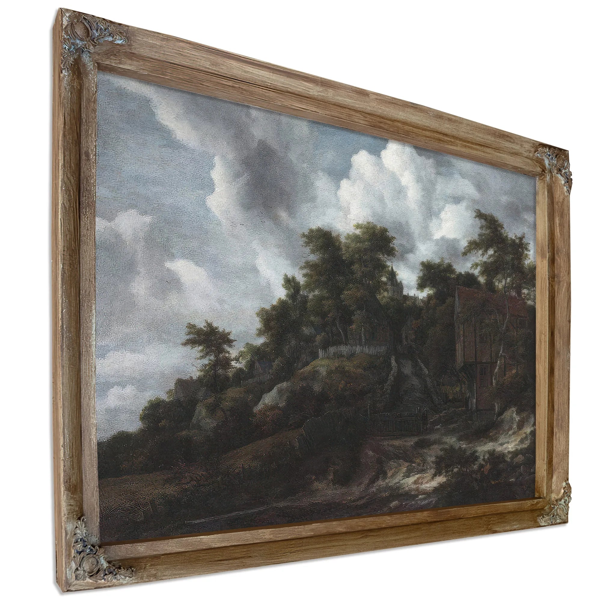 Wooded Hillside With A View Of Bentheim Castle By Jacob Van Ruisdael Fine Art Print