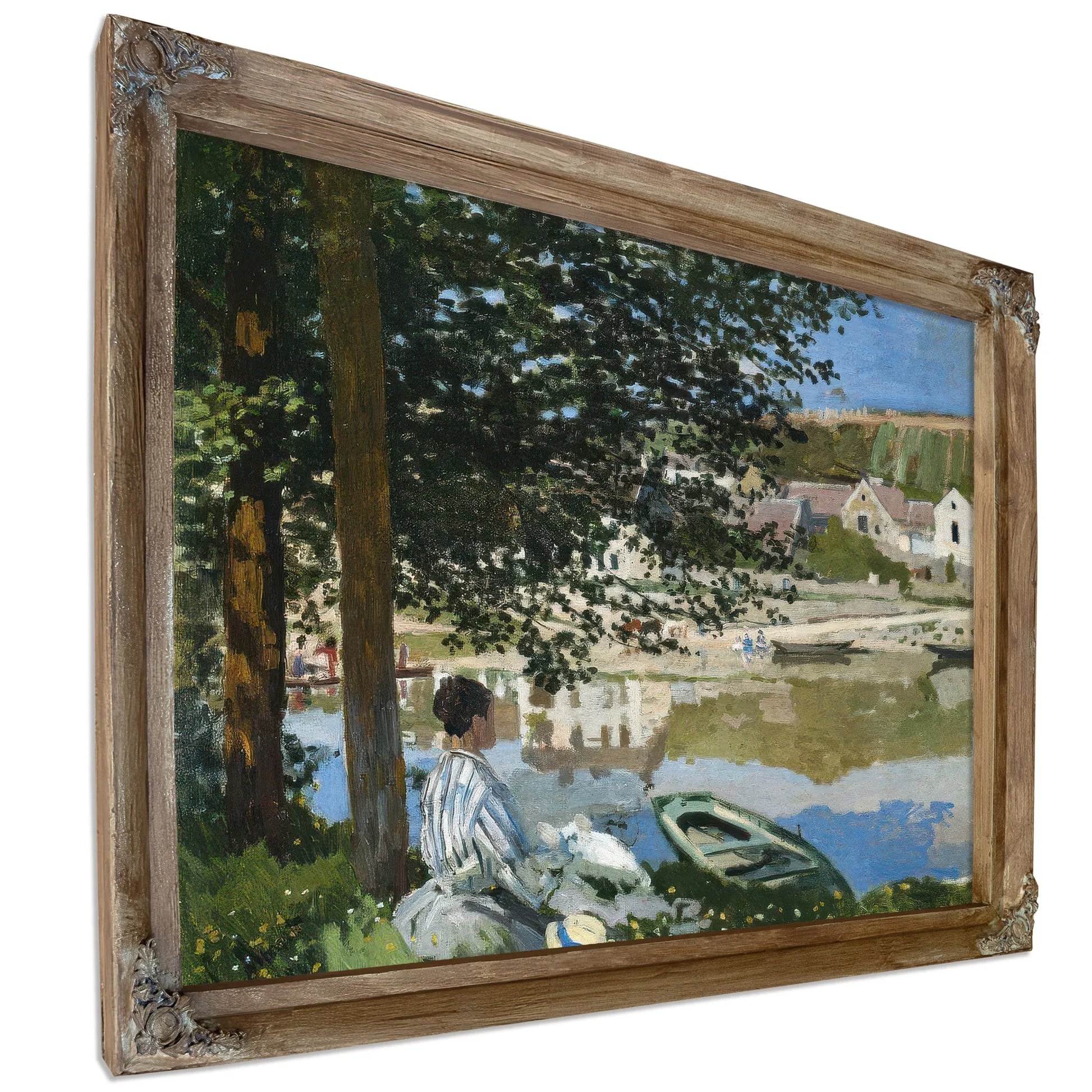 On The Bank Of The Seine At Bennecourt By Claude Monet Fine Art Print