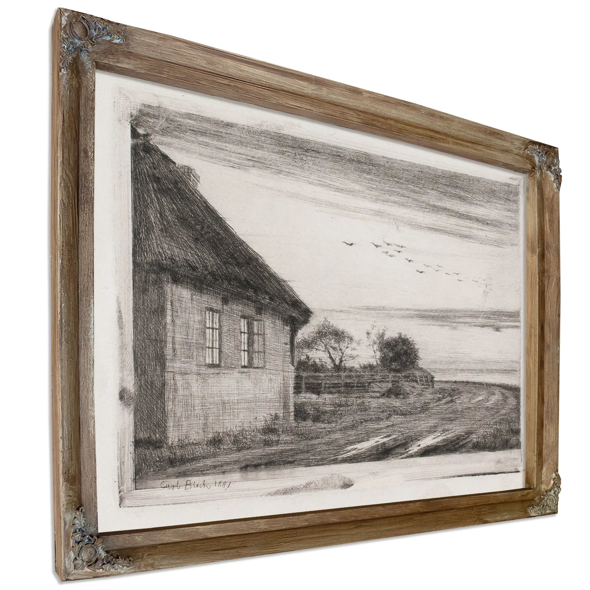 Aftenlandskab Fra Hellebaek by Carl Bloch